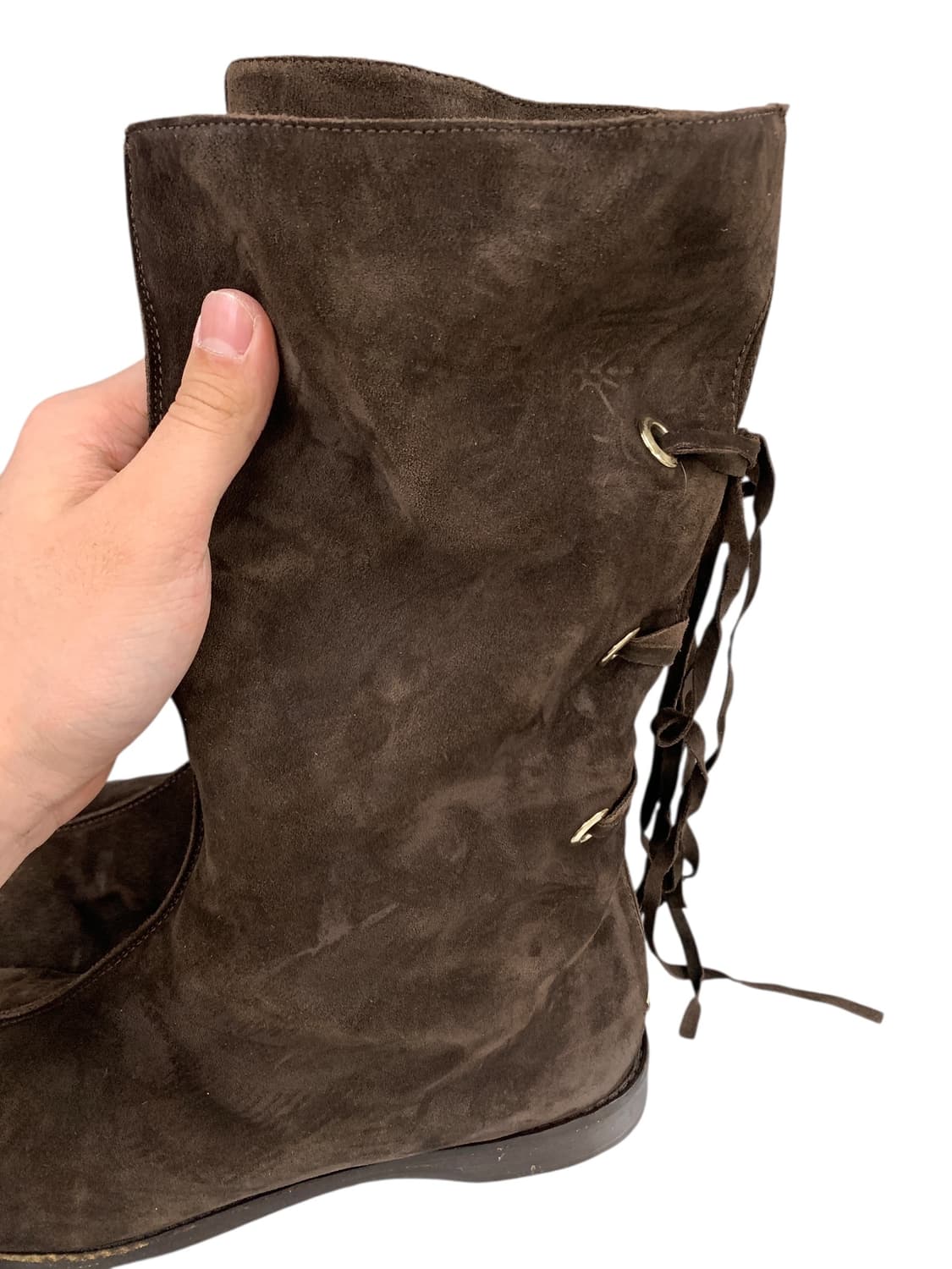 지미추 스웨이드 부츠 브라운 40(250) (Gr-3245) 상품이미지10