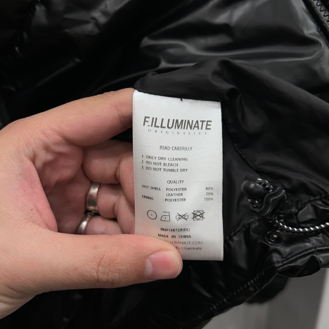 필루미네이트 블랜드 래글런 레더 패딩 상품이미지4
