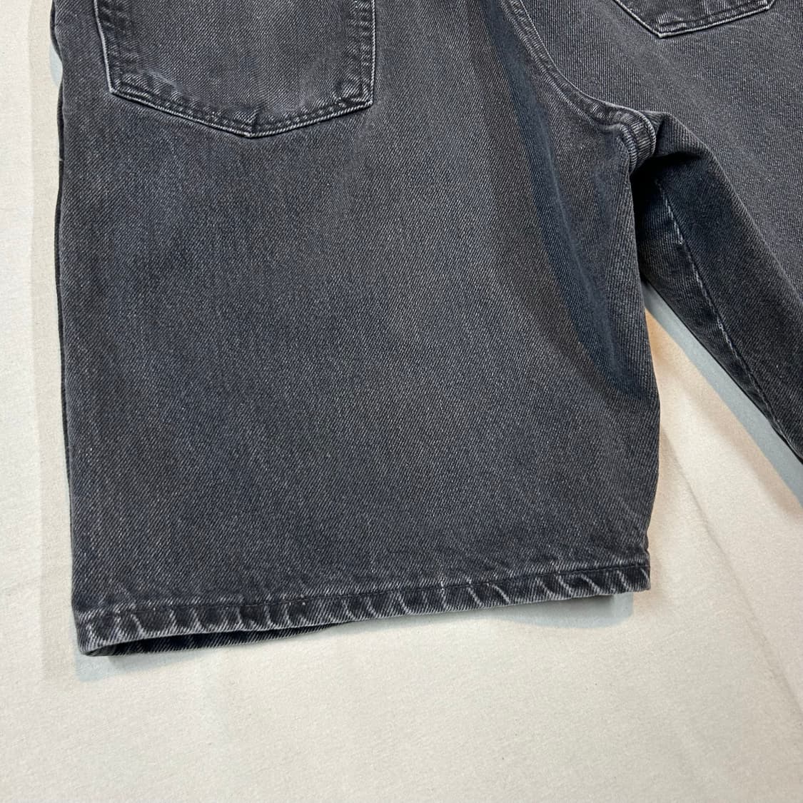 32inch) Wrangler 랭글러 흑청 데님 쇼츠 반바지 상품이미지4