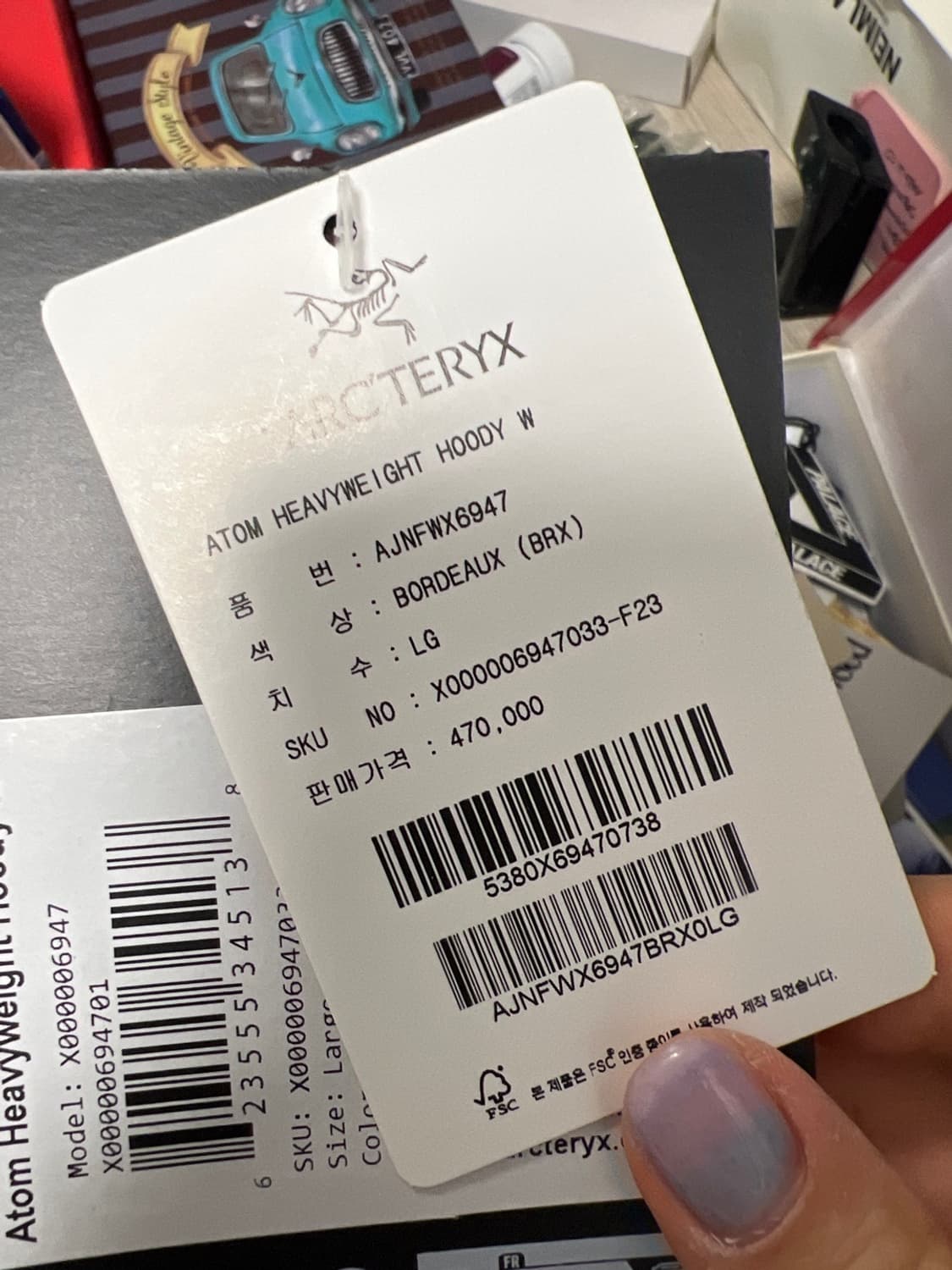 (우먼스) 아크테릭스 아톰 헤비웨이트 자켓 보르도 L 상품이미지8