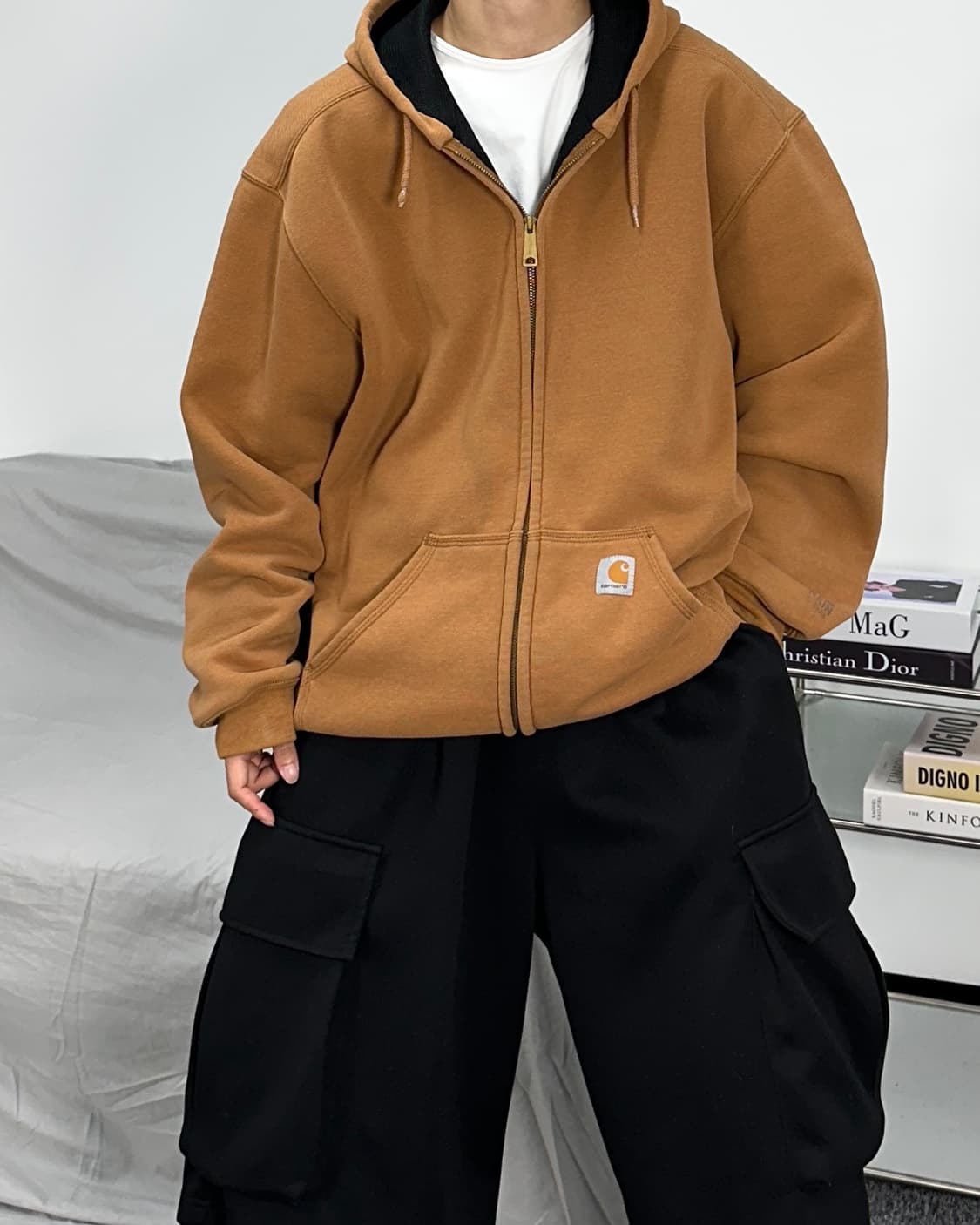 칼하트 써멀 된장 후드집업 L 상품이미지3