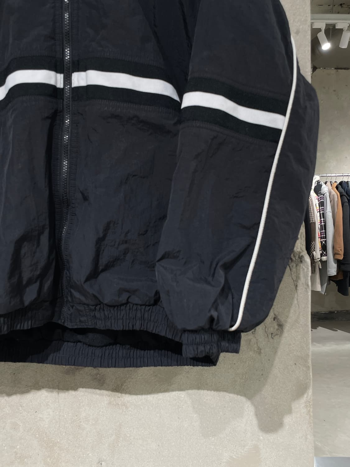 나이키 블랙 올드스쿨 스우시 나일론 후디 자켓 상품이미지5