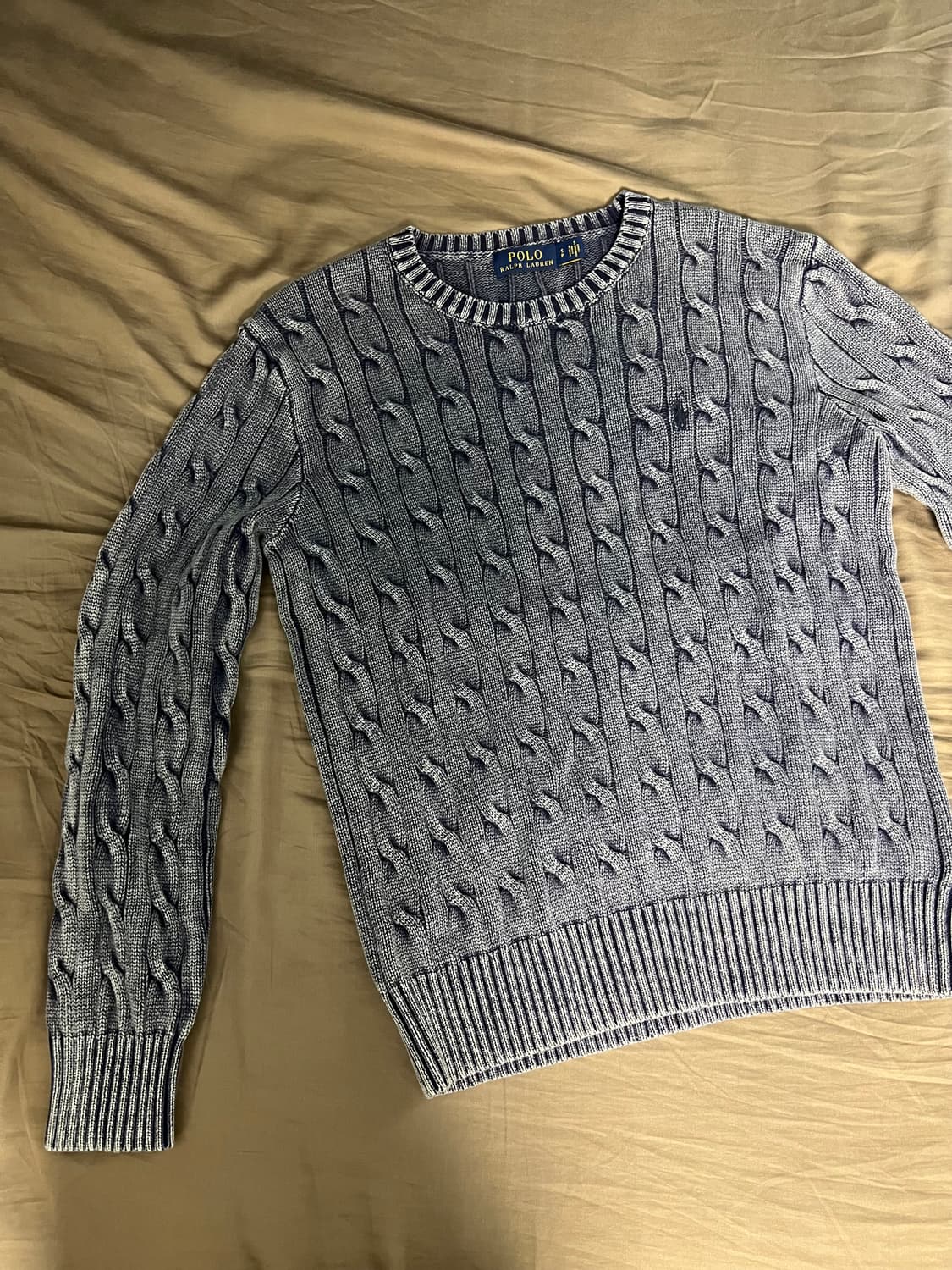 폴로 랄프로렌 워싱 케이블니트 s 상품이미지1