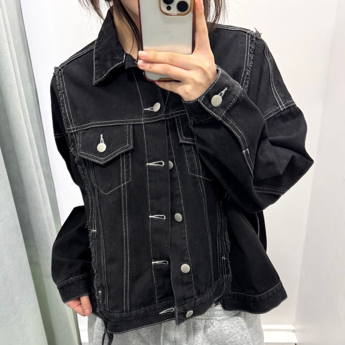 Lowrys Farm 블랙 데님자켓 상품이미지2