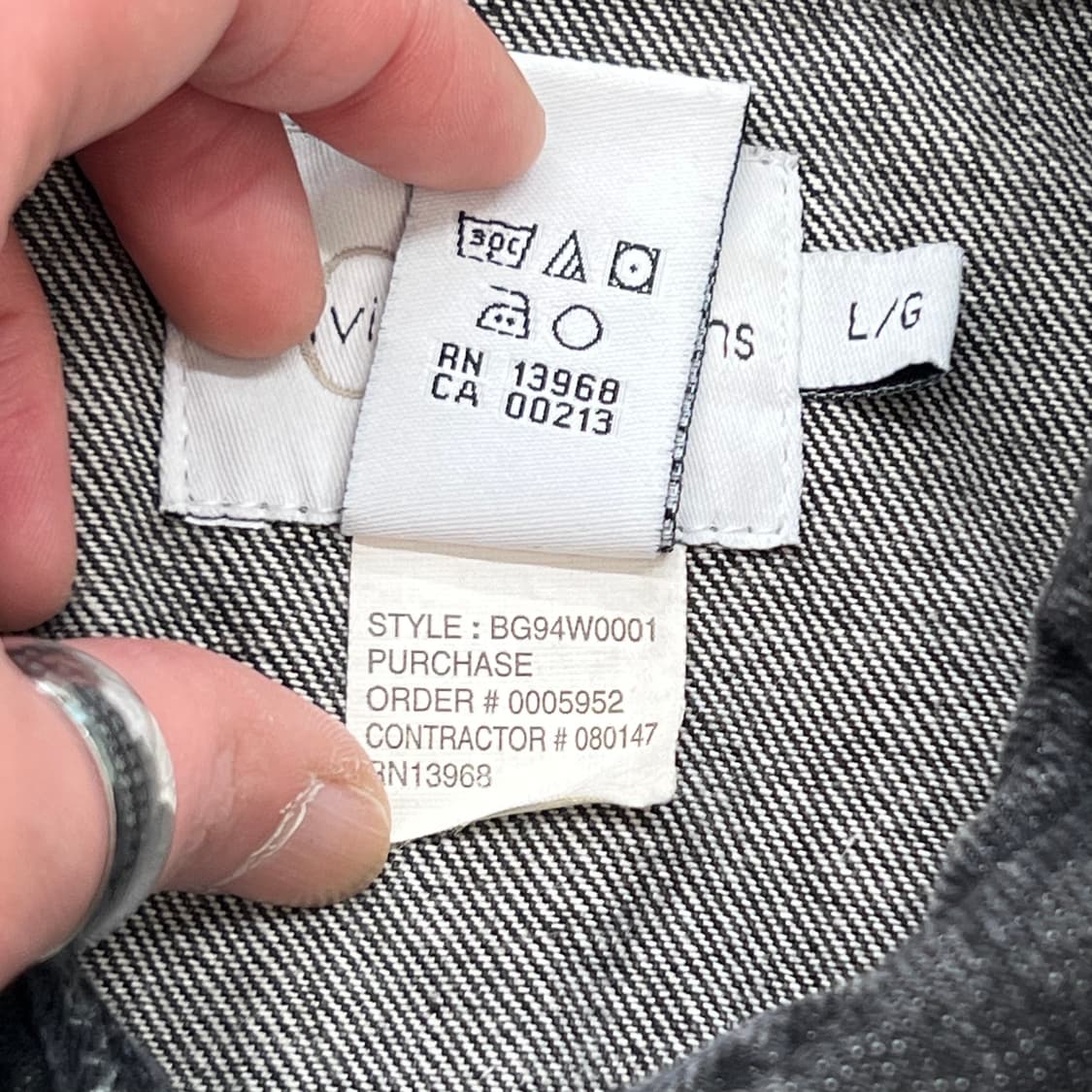 캘빈클라인 흑청 트러커자켓 r3471 상품이미지7