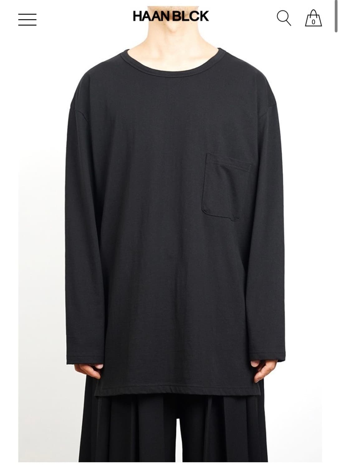 한블랙 hbk-ts 001 long sleeve cotton 상품이미지1