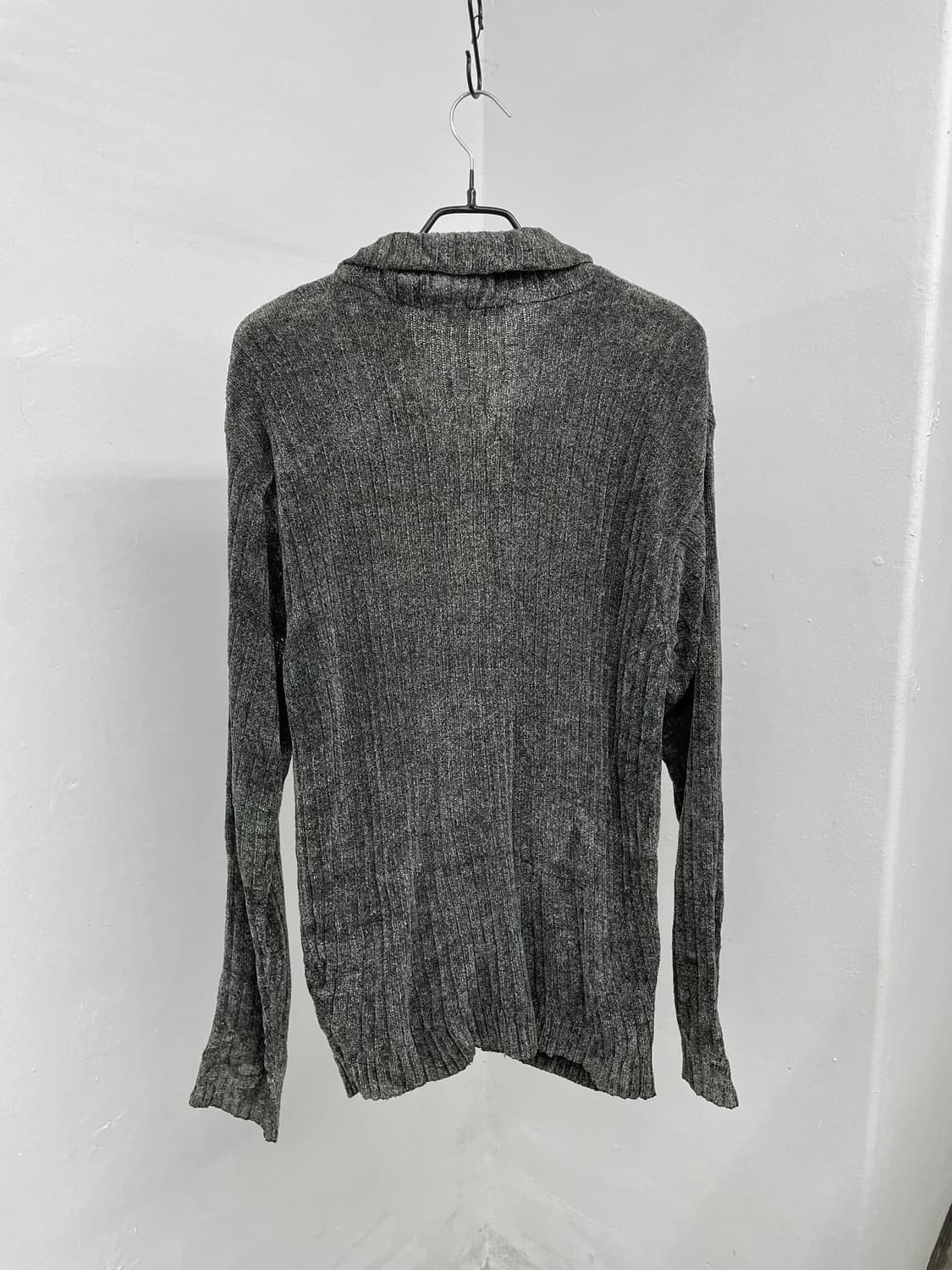 벨벳 골지 차콜 루즈 집업 상품이미지6