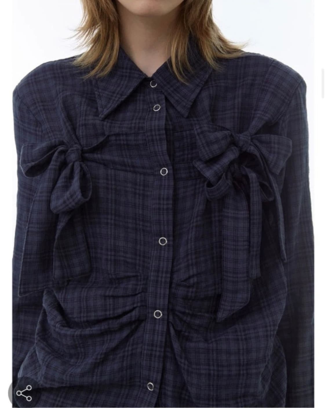 밀로우먼 리본타이셔츠 택안뗀 새상품 상품이미지1