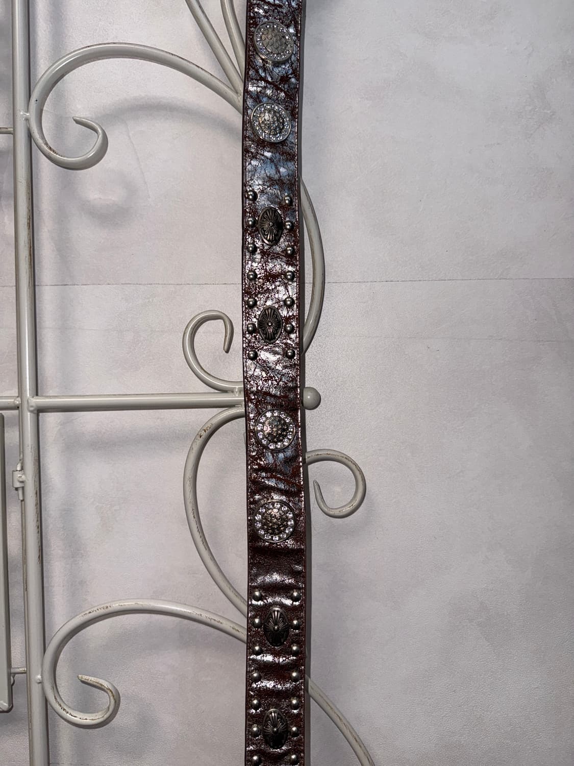 Metal bronze oriental cubic buckle belt 상품이미지5