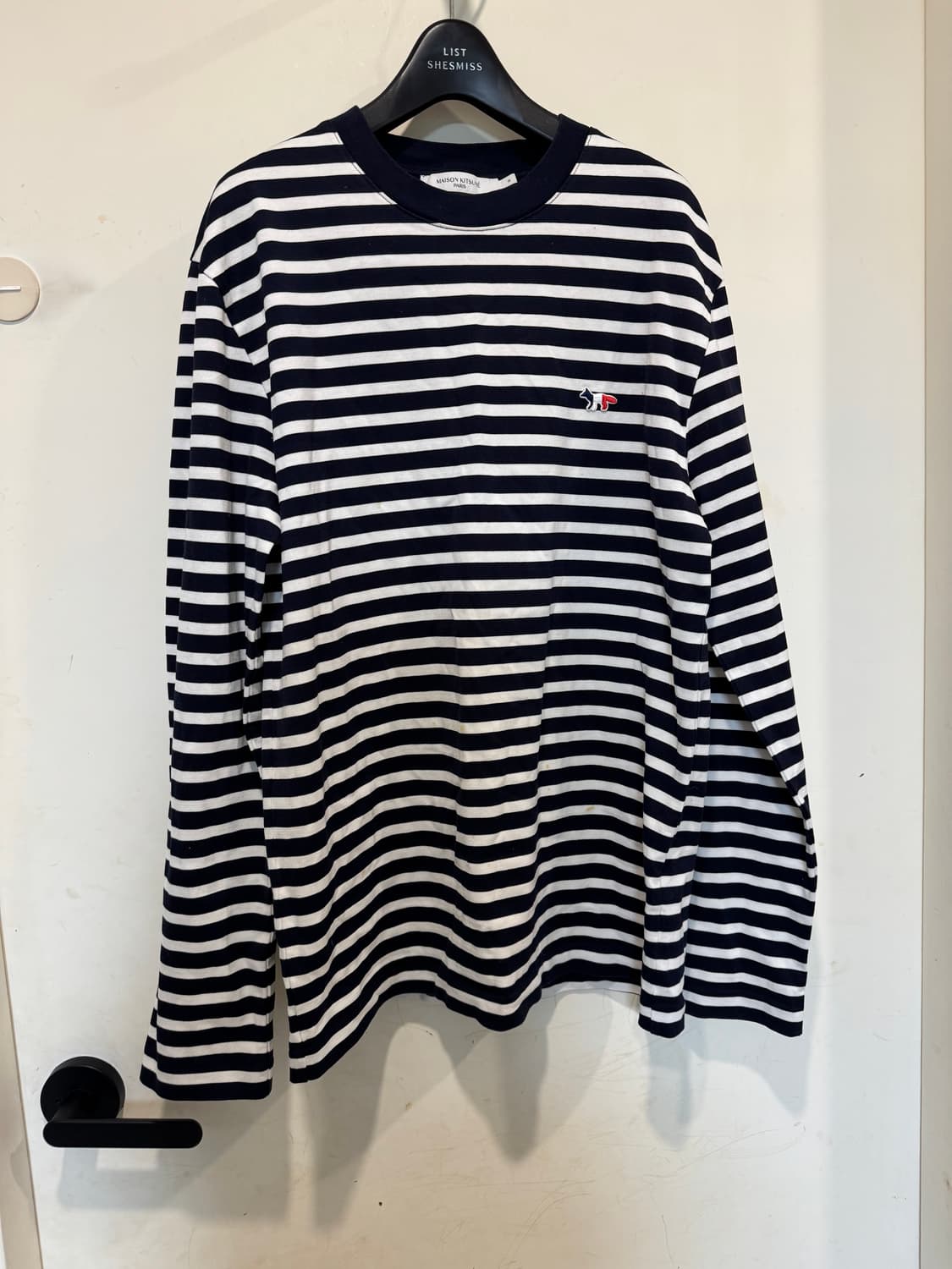 메종키츠네 트리컬러 폭스 패치 스트라이프 롱슬리브 (정식수입) 상품이미지2