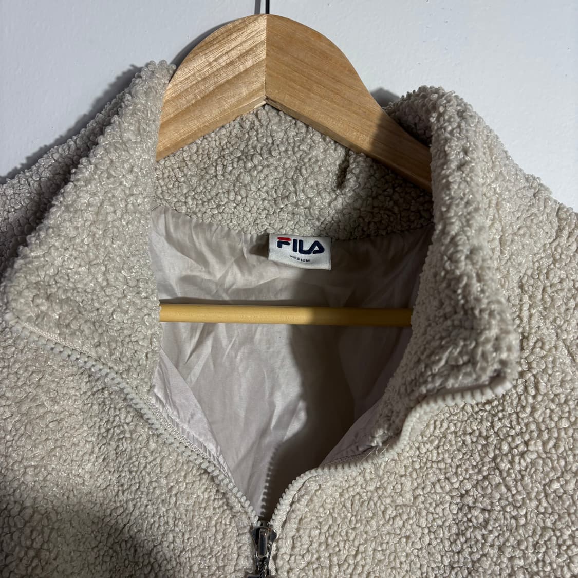 휠라 빈티지 베이지 보아 플리스 집업 자켓 (무료배송)  상품이미지5