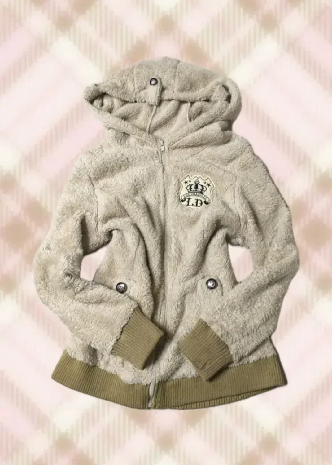 리즈리사 리즈리사돌 라떼 후드집업 후리스 갸루 히메 러블리 로걀 상품이미지1