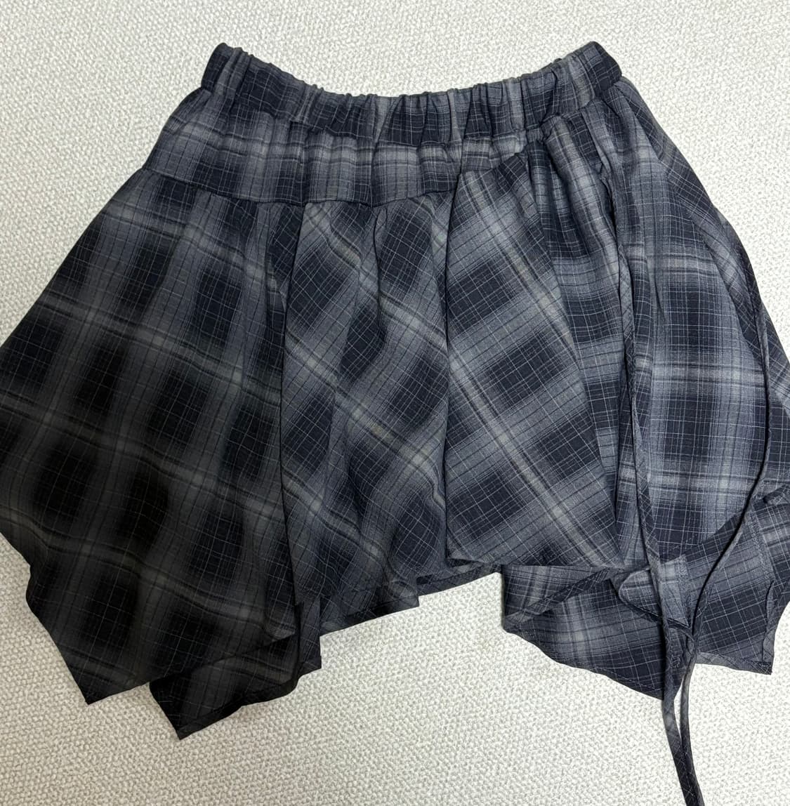 언발 체크 빈티지st 치마 상품이미지2