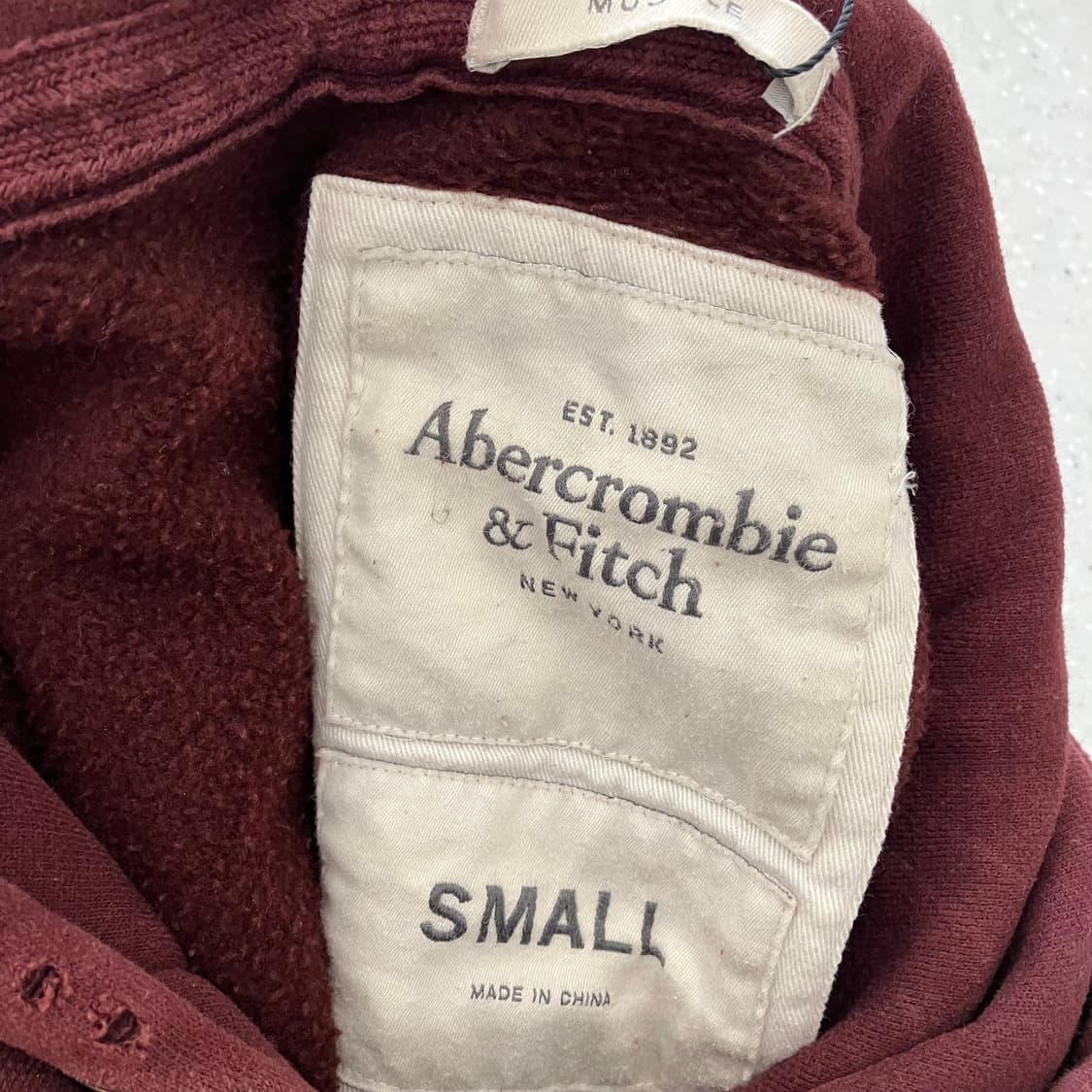 401 아베크롬비 후드티 와인 상품이미지2