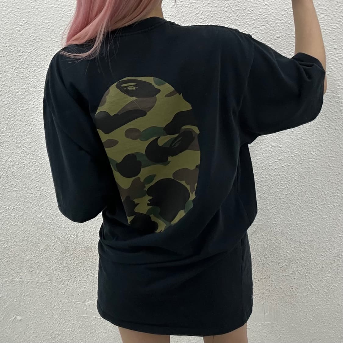 베이프 카모 빅 사루 블랙 반팔 3XL 상품이미지2