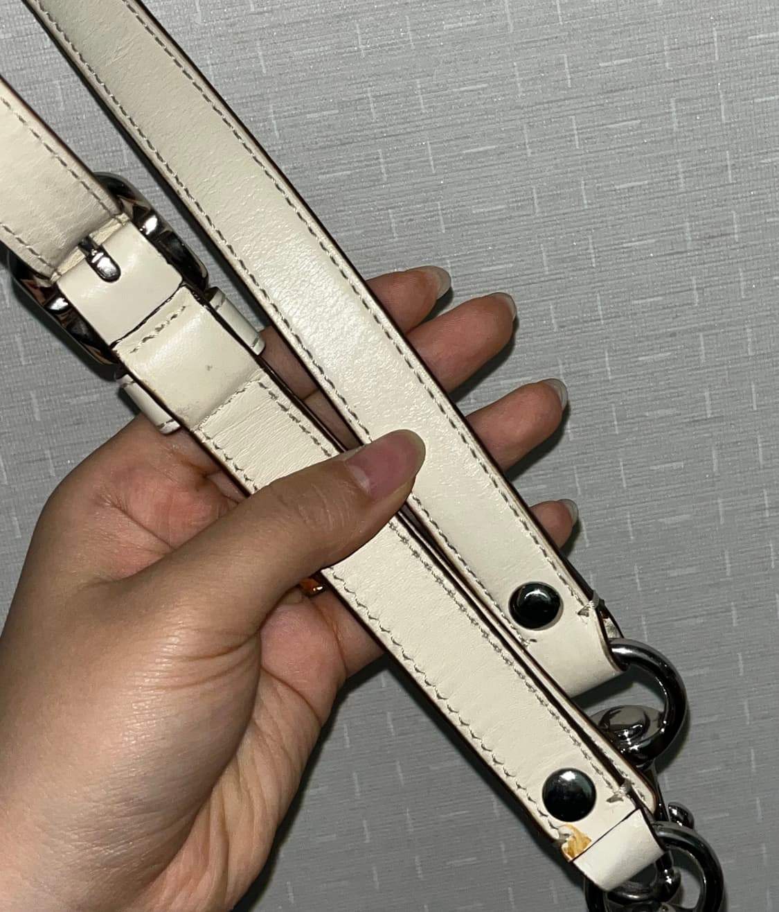 Rare🩵코치 스트라이프 블루 소호백 상품이미지8