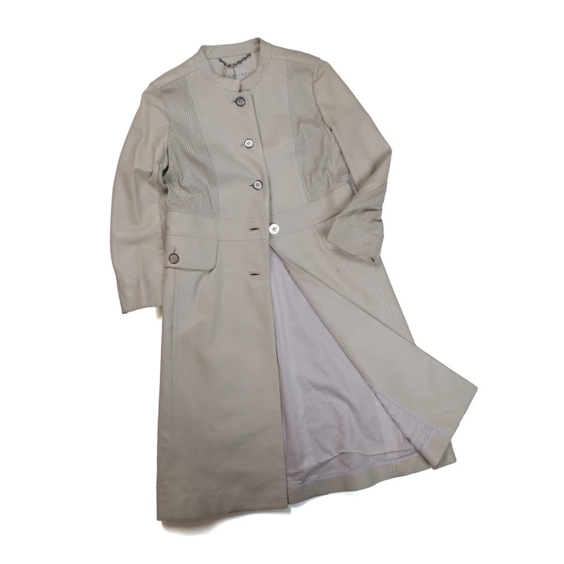 셀린느 Celine Perforated Leather Long Coat 상품이미지1