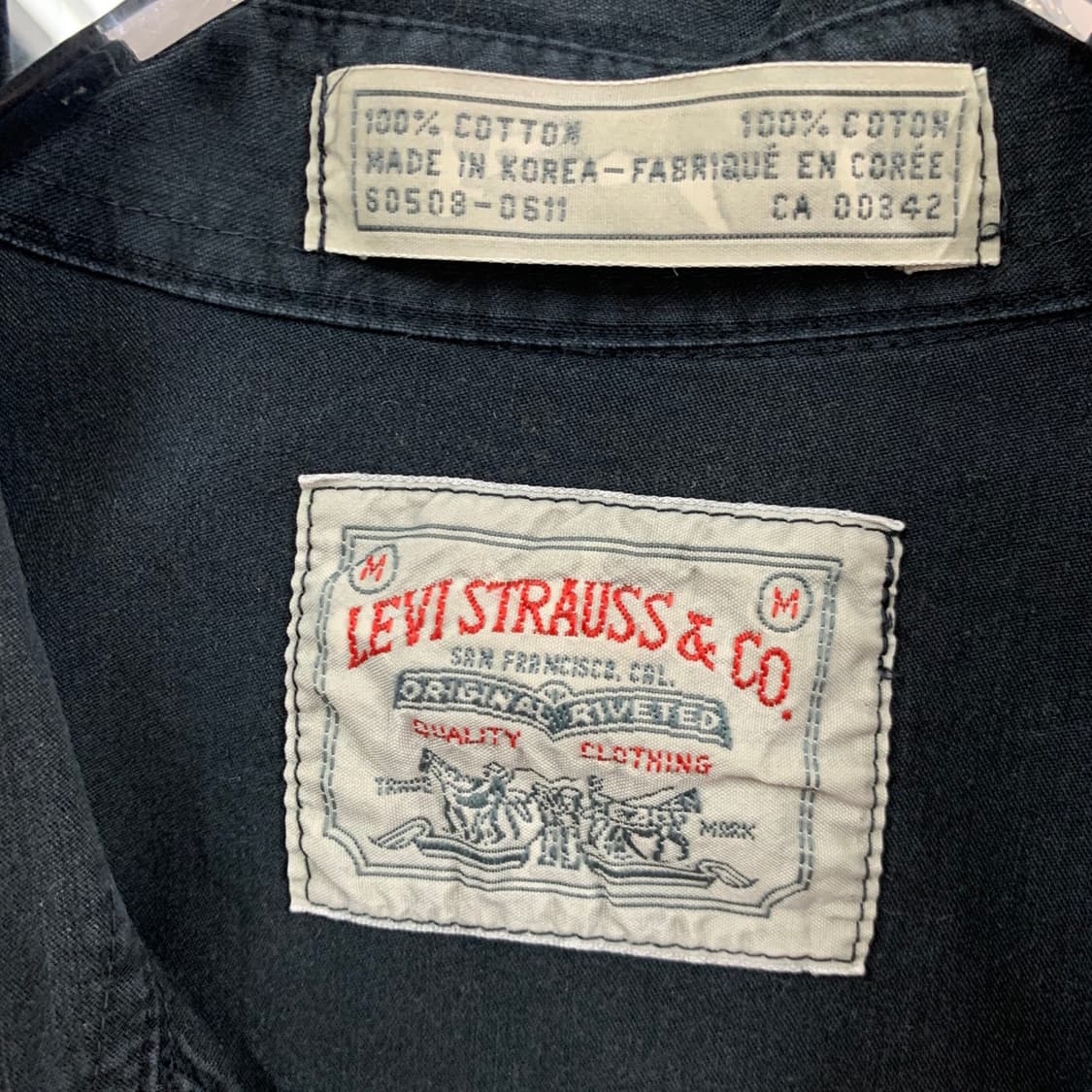 M 리바이스 90s 빈티지 KOREA 더블 포켓 워크 셔츠 상품이미지5