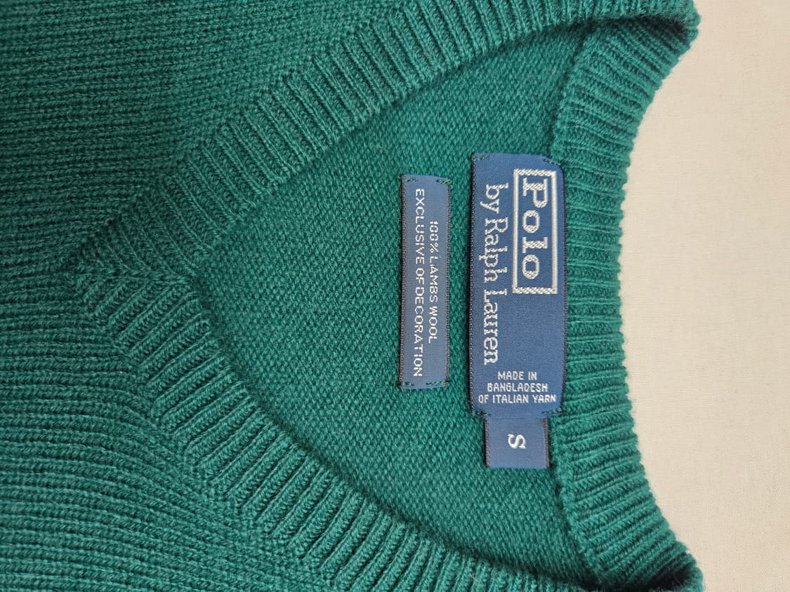 폴로 다크그린 브이넥 니트 상품이미지3