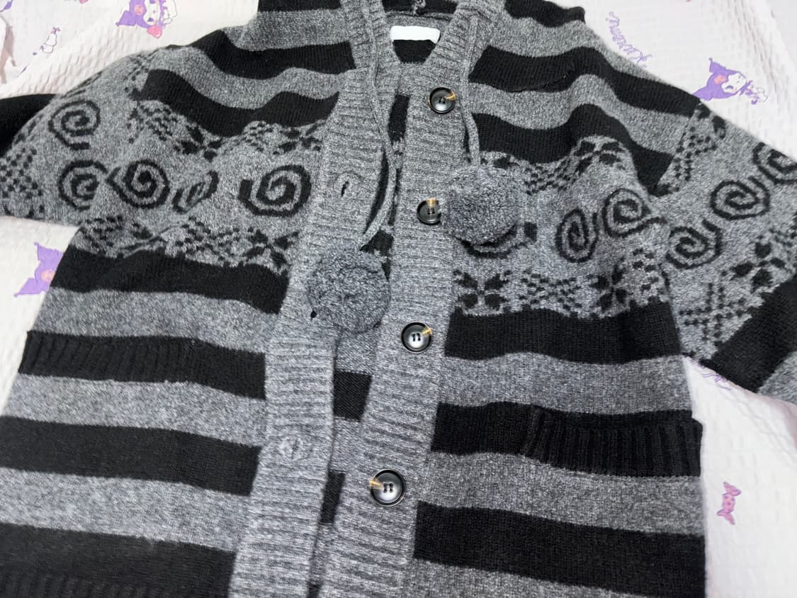 허그유어스킨 엔젤 윙 폼폼 가디건 상품이미지2