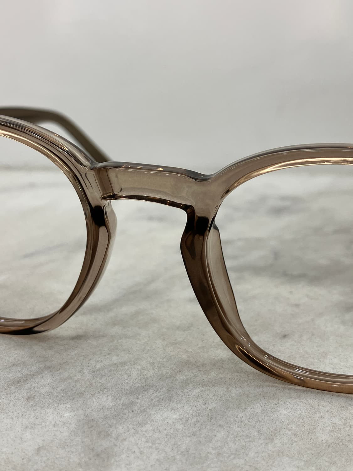 B84 DMN 투명 연카키 웰링턴 뿔테 안경128 상품이미지5