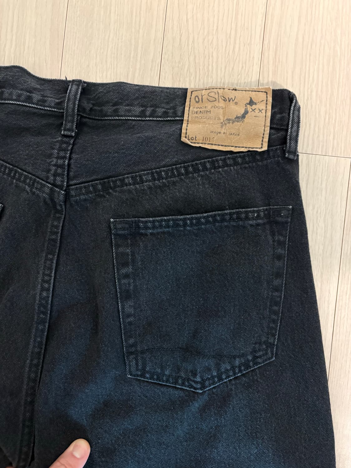 오어슬로우 101 dads fit(black) 데님 팝니다.  상품이미지3