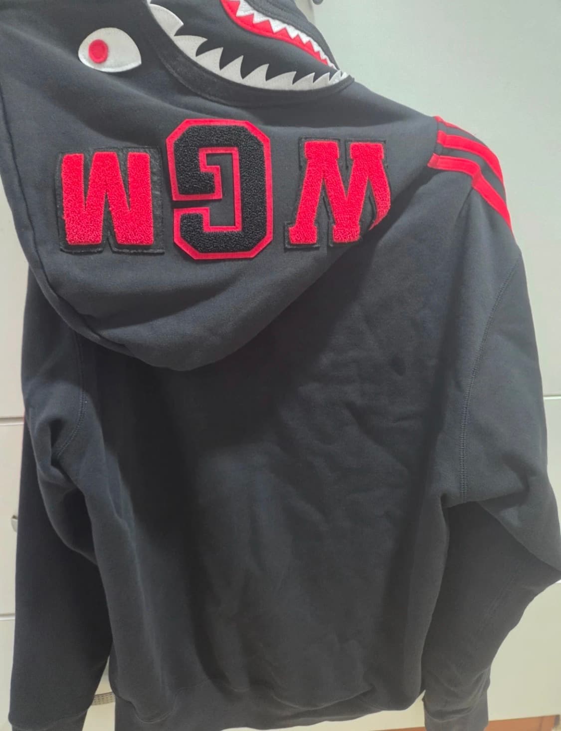 아디다스 베이프 샤크 후드 블랙xl 상품이미지3