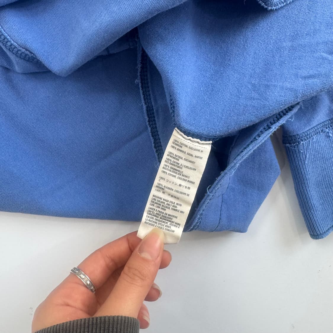 Abercrombie 아베크롬비 스펠아웃 로고 블루 롱슬리브 상품이미지6