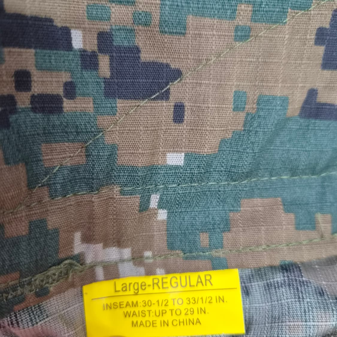 L) 새제품 미군 디지털 카모 컴뱃 셋업 컴뱃셔츠 BDU팬츠 밀리터리 상품이미지9