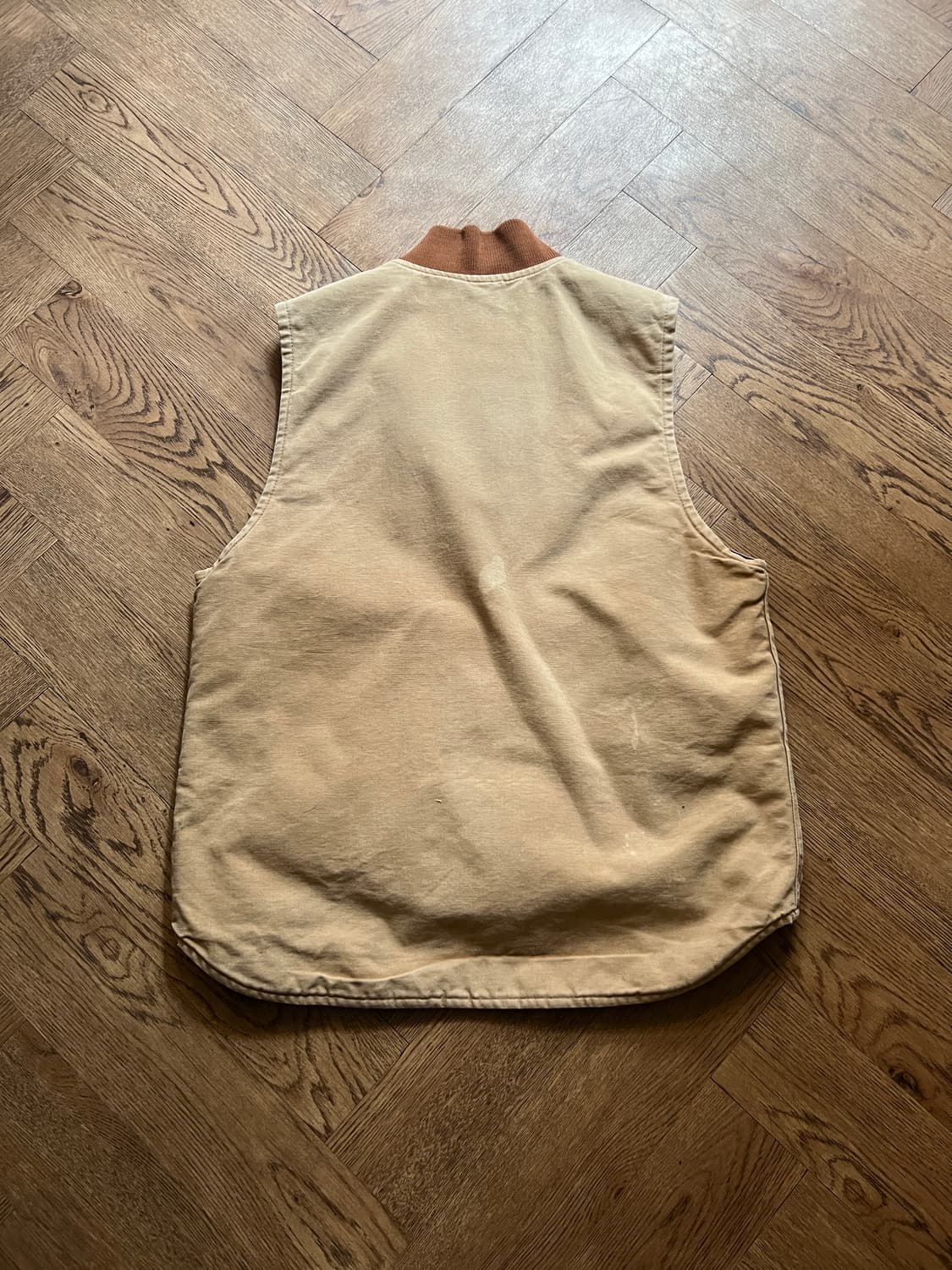 [M]칼하트 USA 빈티지 페이딩 브라운 워크 베스트 상품이미지6