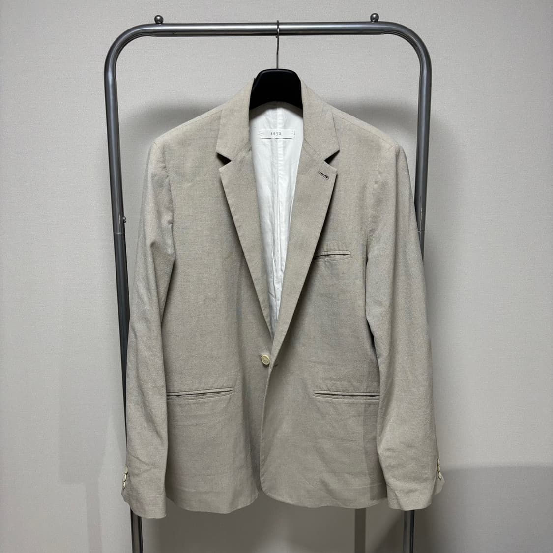 XL) seya 세야 드라이 울 실크 테일러드 자켓 상품이미지1