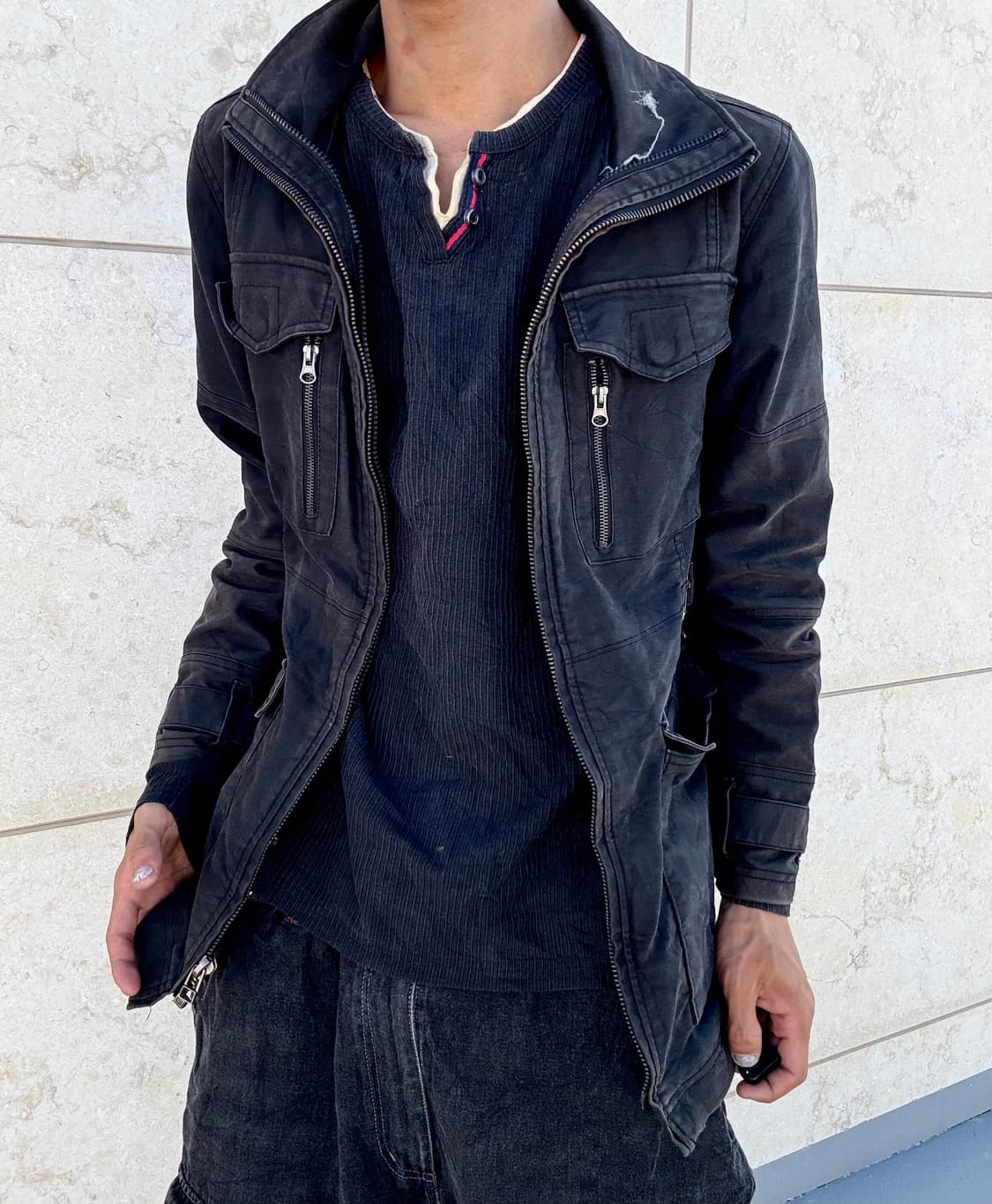 “Vintage” Side Buckle Black Multi Pocket 상품이미지2