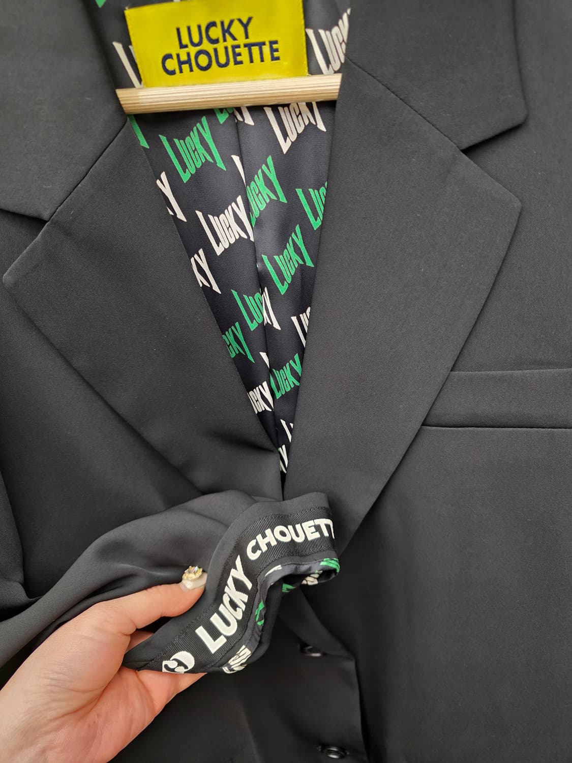 럭키 슈에뜨 싱글자켓 블랙 36 상품이미지1