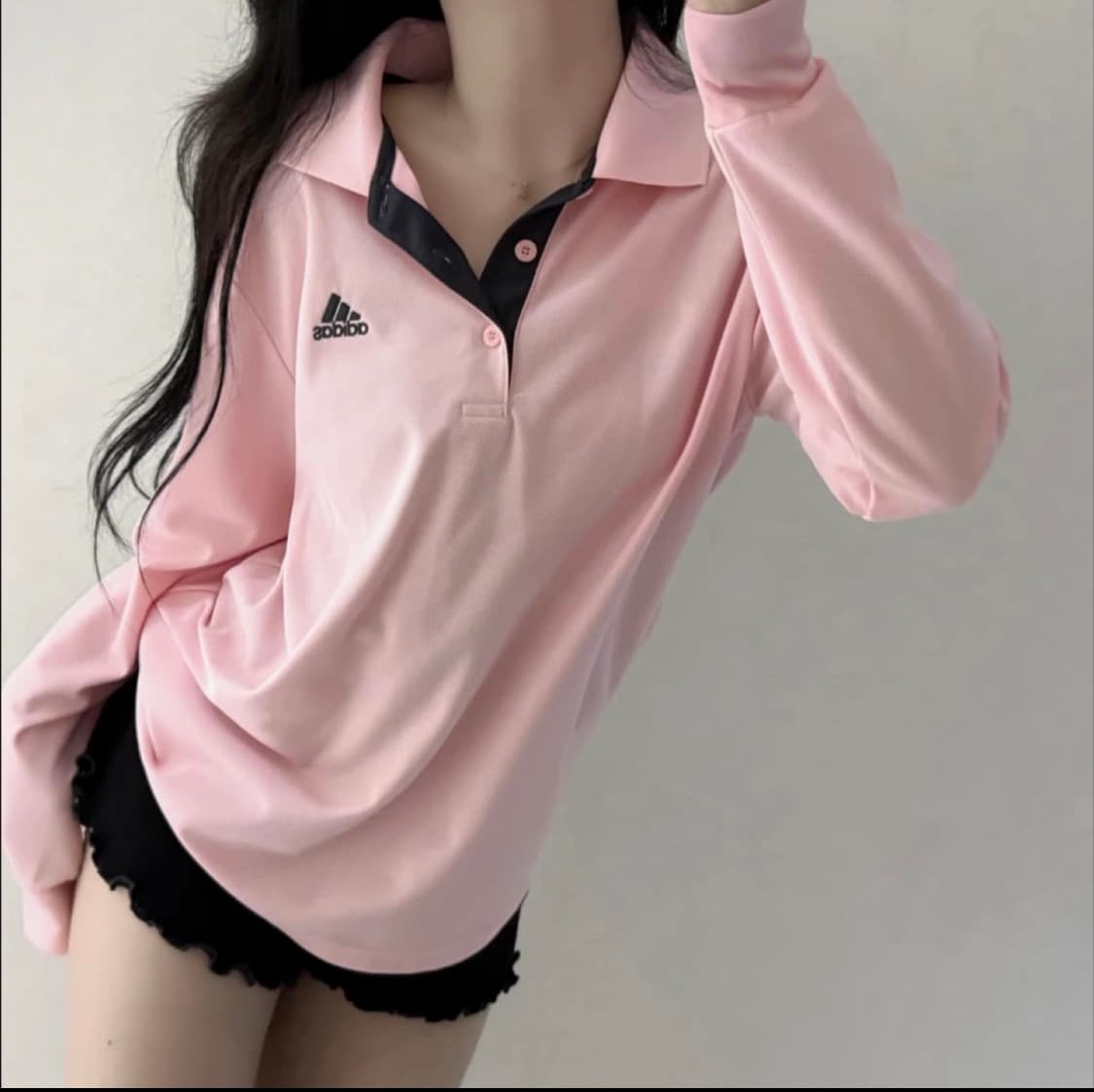 아디다스 딸기우유 긴팔 카라티 상품이미지2
