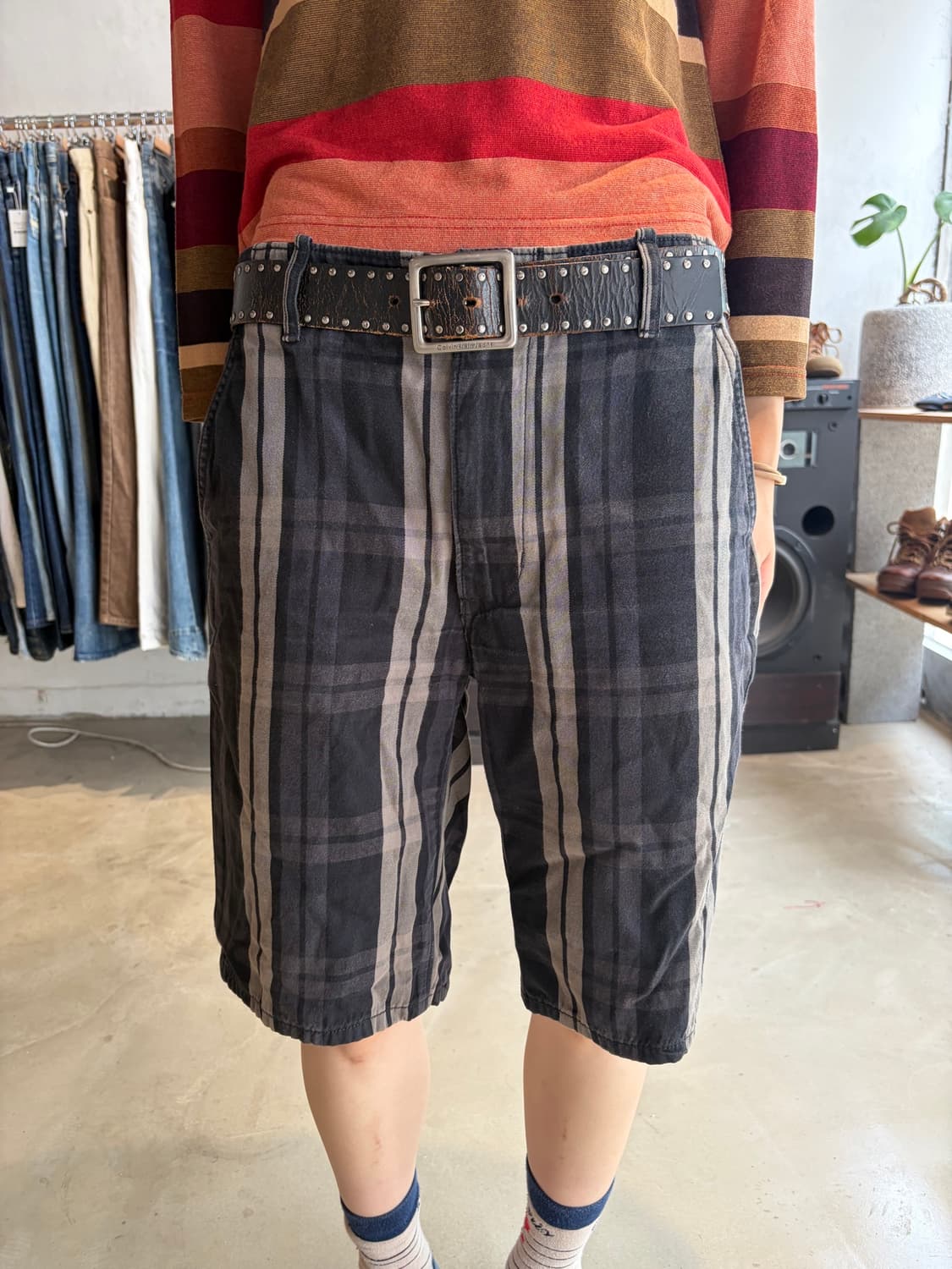32) Levi's 리벳 톤온톤 체크 쇼츠 상품이미지1
