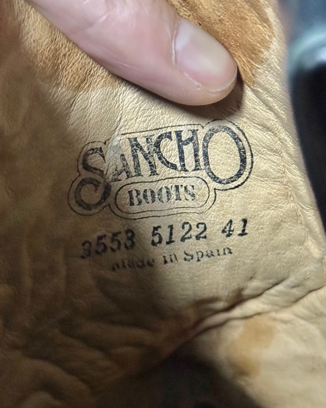 SANCHO 산초 부츠 스페인 가죽 웨스턴 부츠 링 앵클 260 블랙 상품이미지8