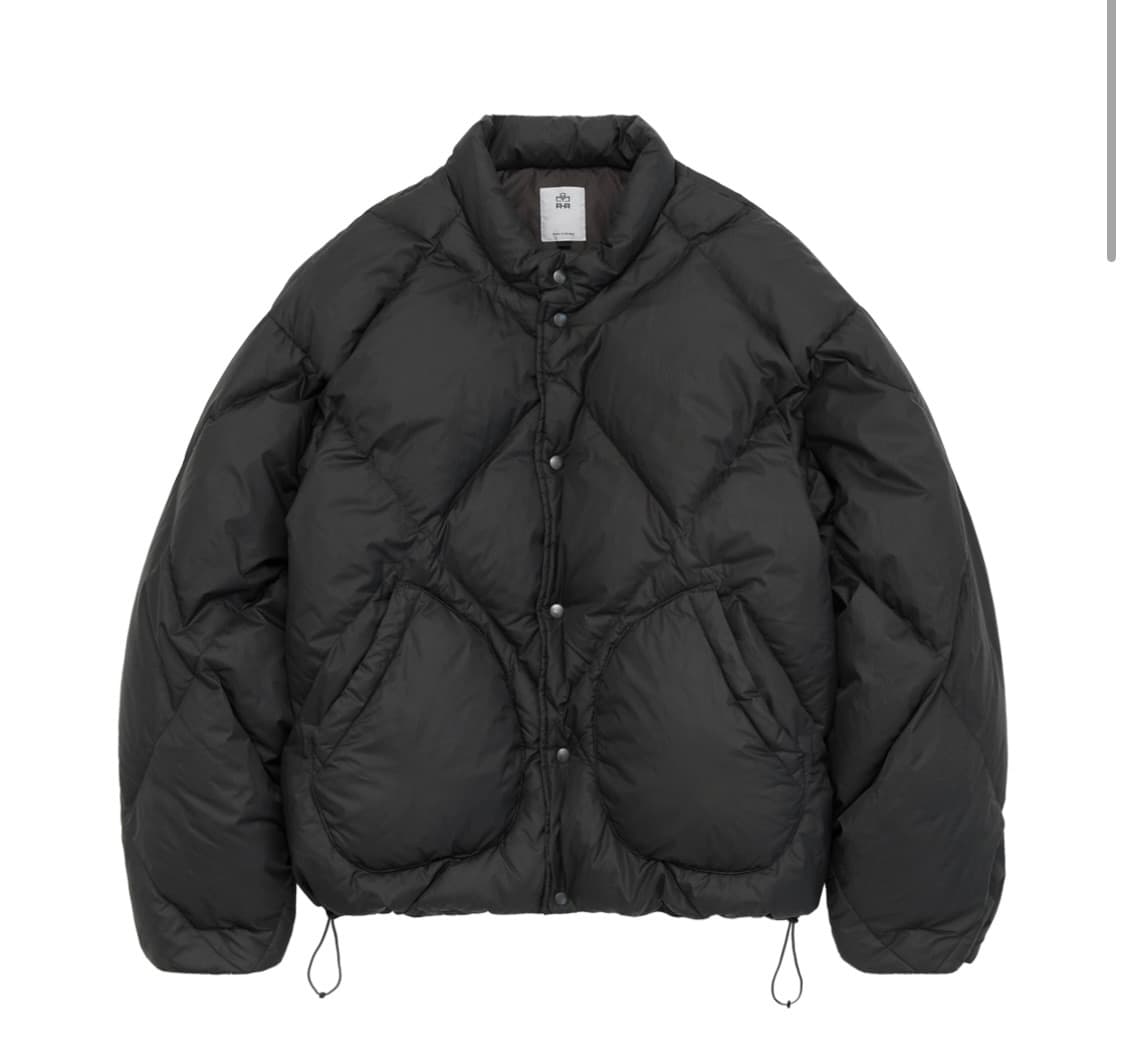 [3] 폴리테루 롬버스푸퍼자켓 블랙 차콜 상품이미지1