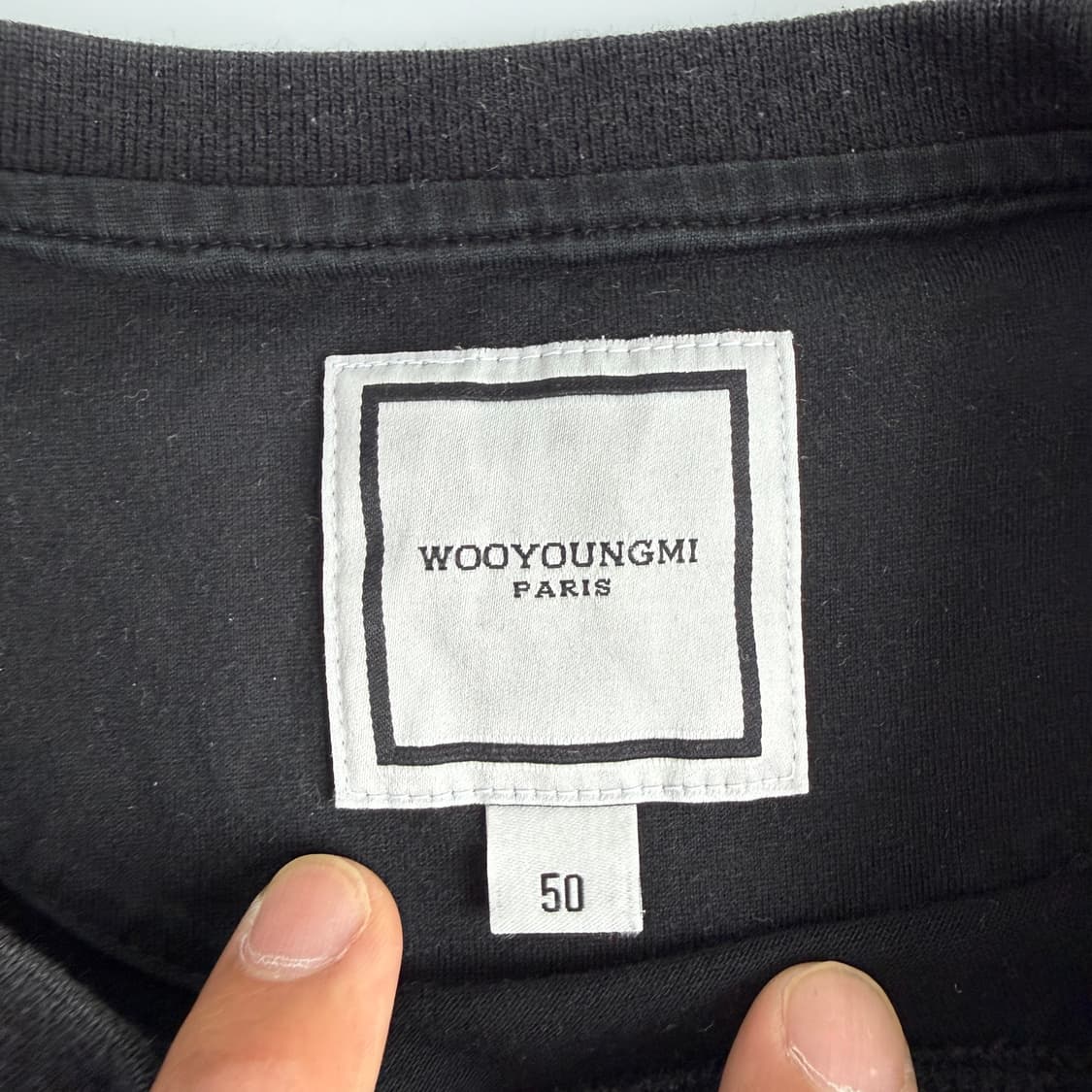 Wooyoungmi  우영미 코튼 백로고 블랙 반팔티셔츠  상품이미지7