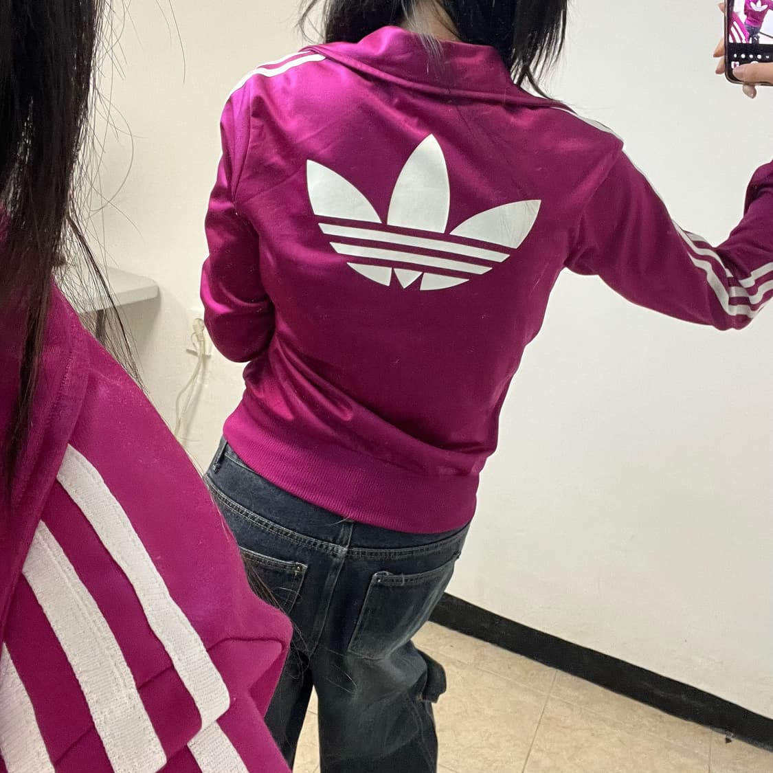 Adidas magenta pink firebird jersey 상품이미지3