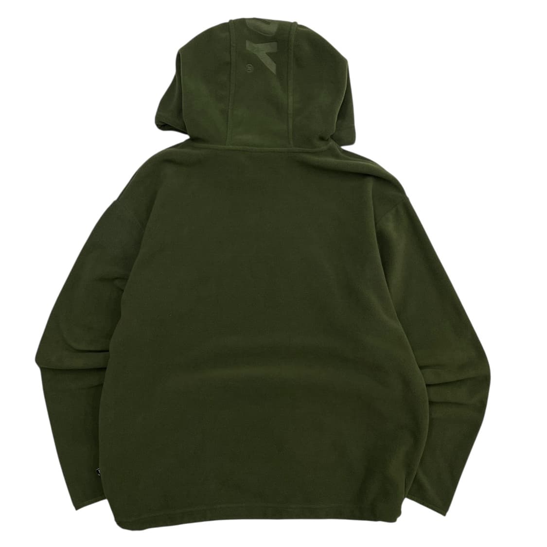 널디 오렌지 자수로고 카키 플리스 후드 M 상품이미지3