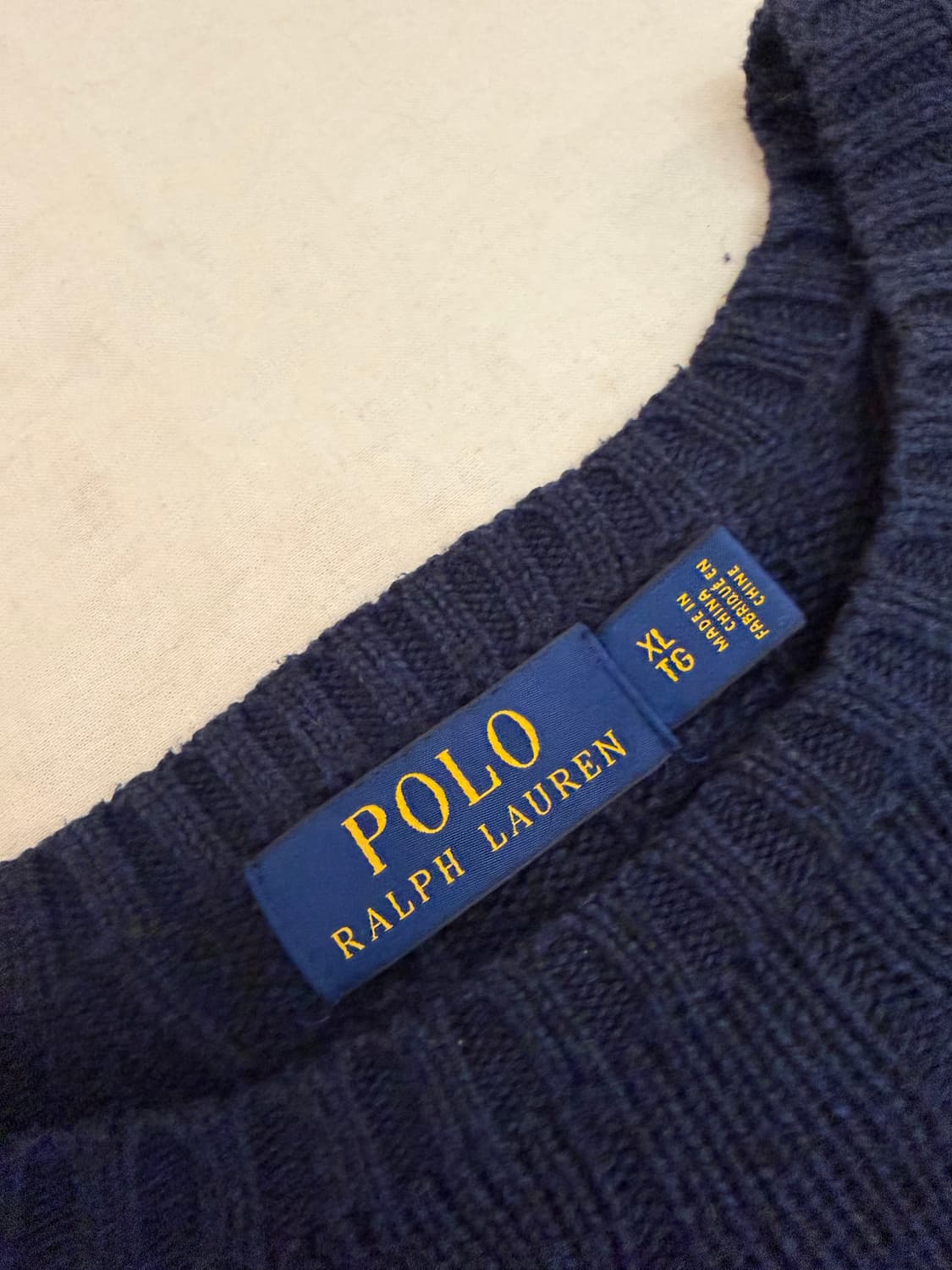 폴로 랄프로렌 꽈배기 케이블 니트 네이비 상품이미지3