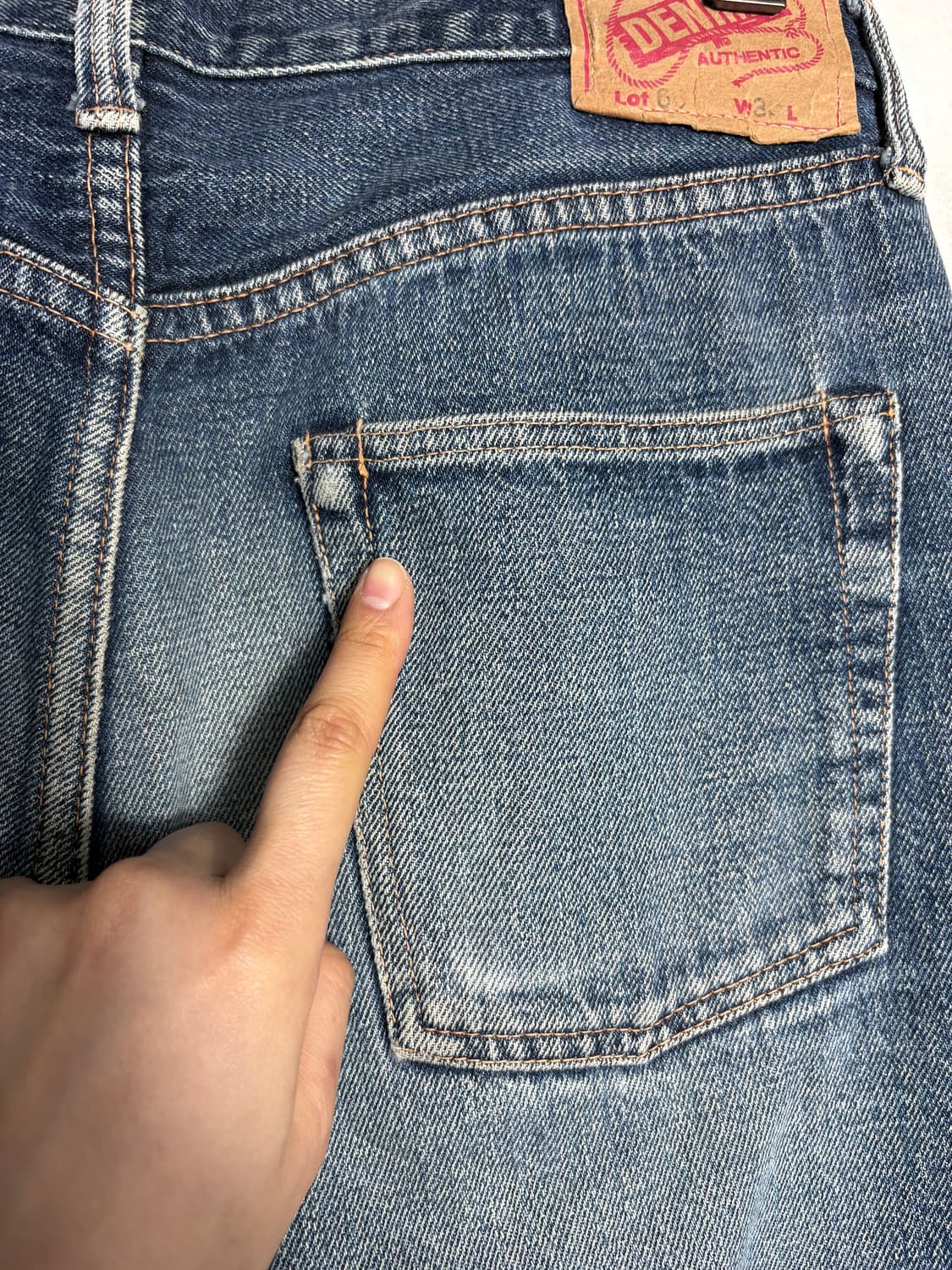 Denime 드님 셀비지 데님 스트레이트 팬츠 상품이미지10