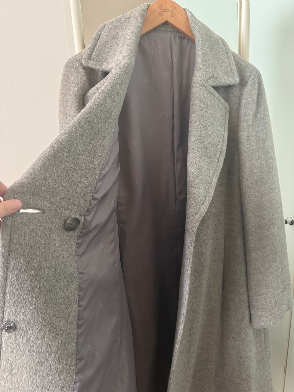 빈티지롱코트 그레이코트 L 77-88 상품이미지4