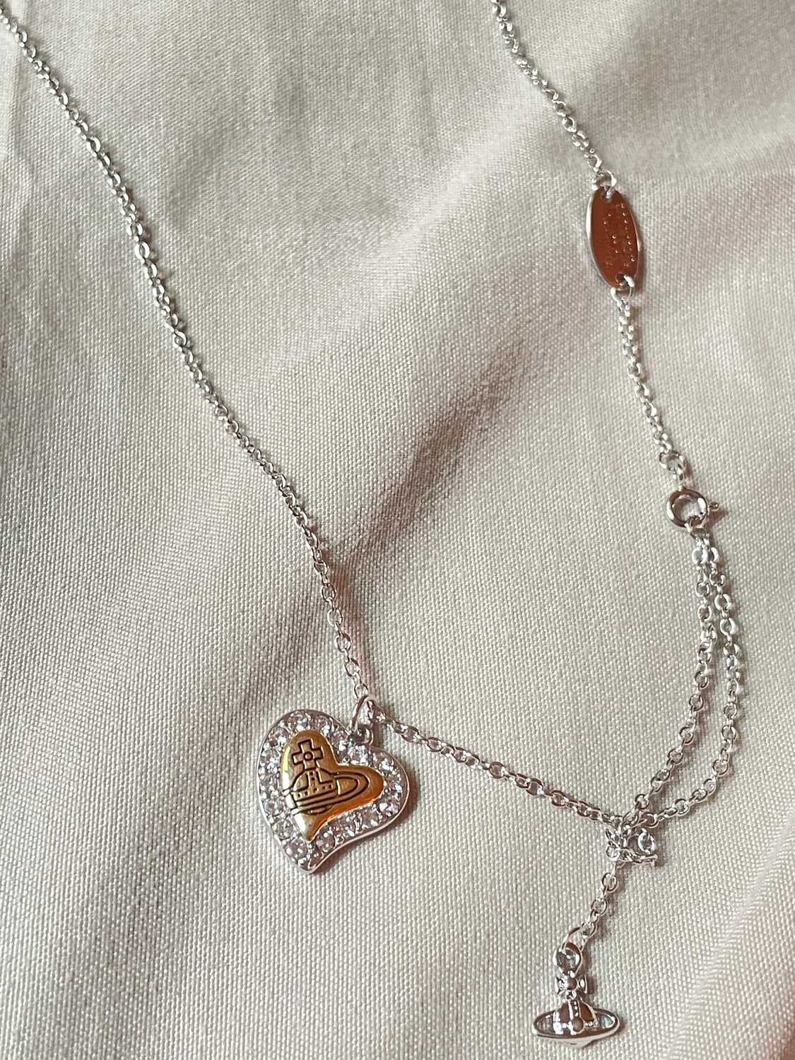 비비안웨스트우드 빈티지 골드 하트 펜던트 상품이미지1