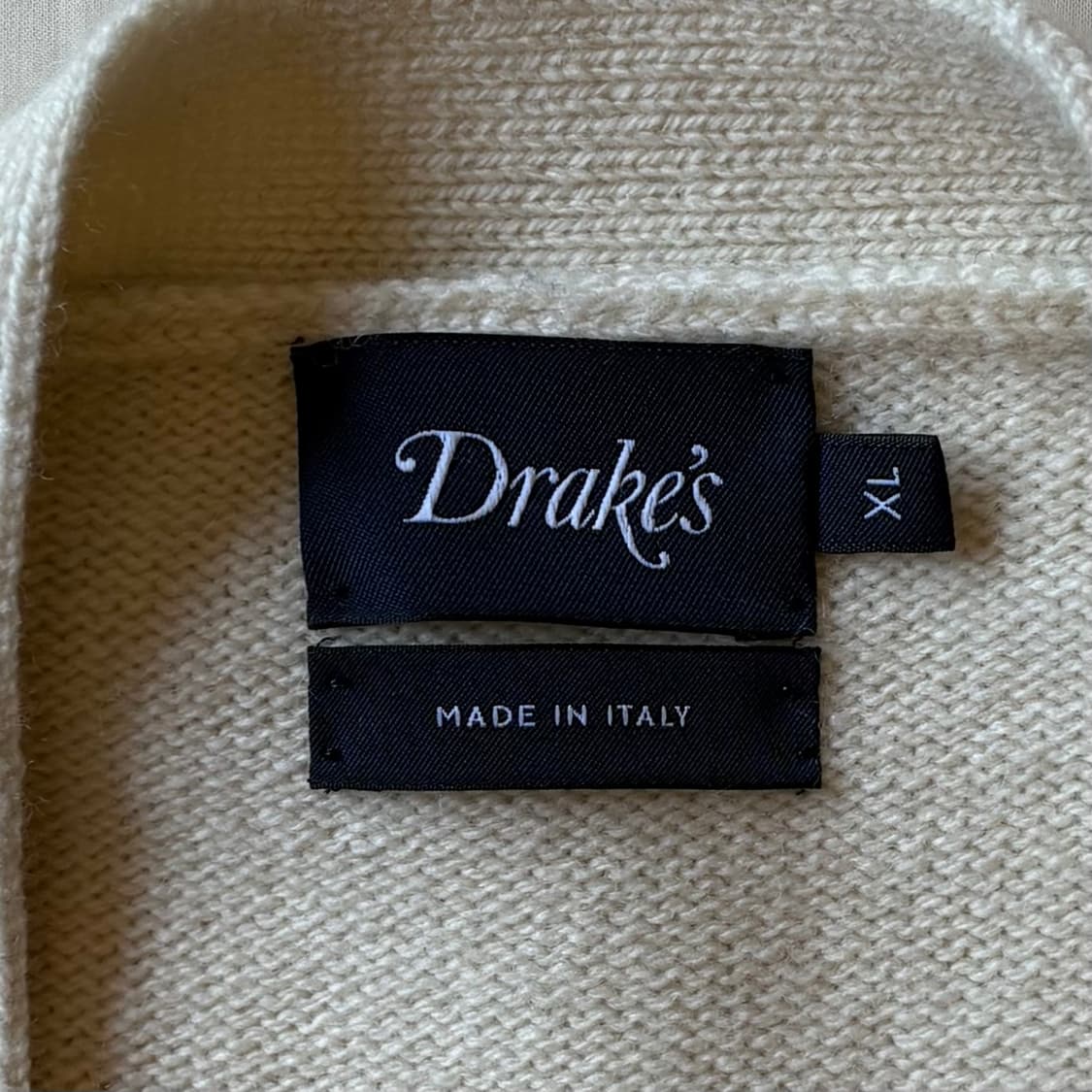 (XL) Drake’s 드레익스 에크루 램스울 6B 카디건 상품이미지4