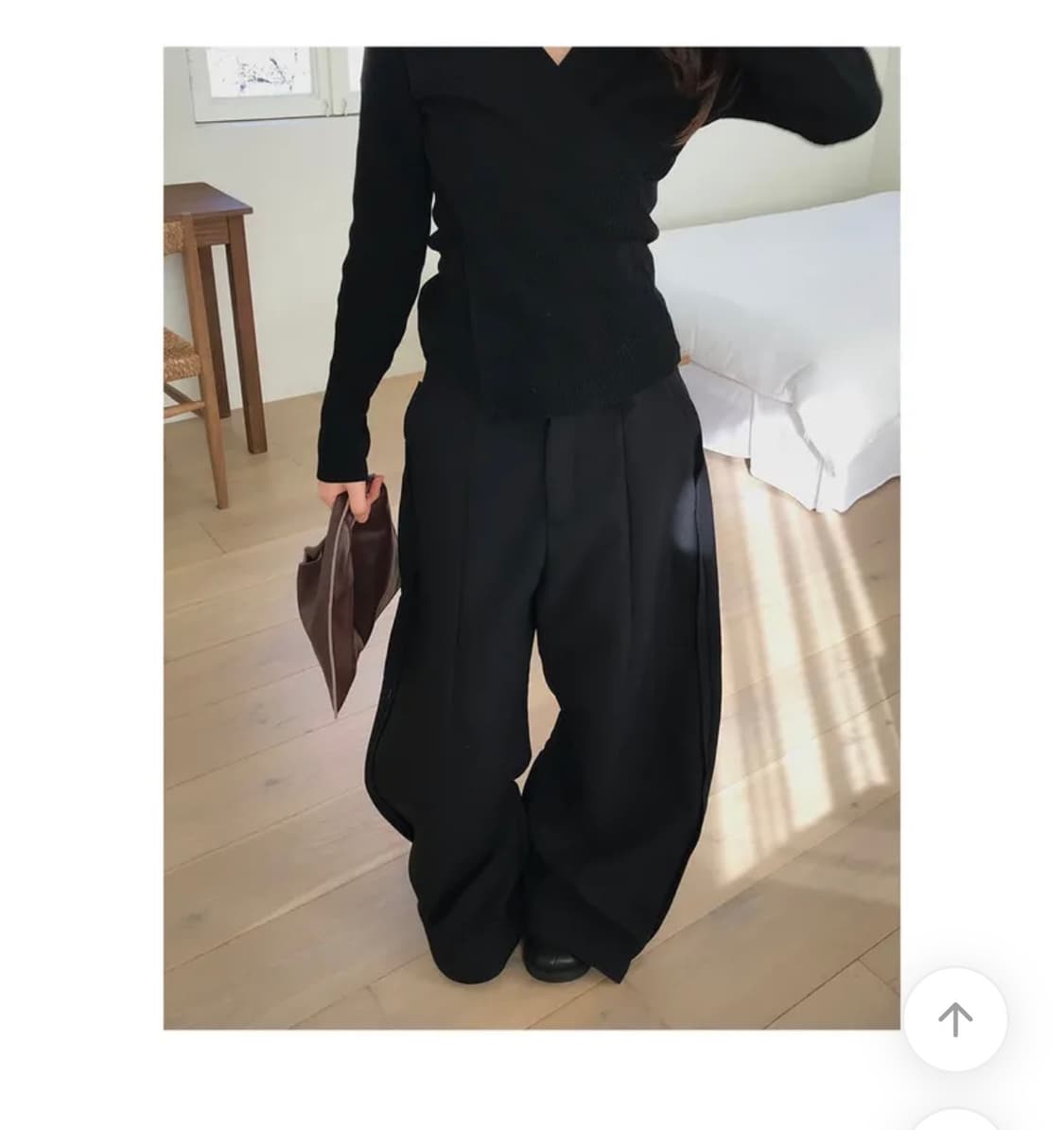 블렘토 사이드 라인 부츠컷 슬랙스 블랙 상품이미지2