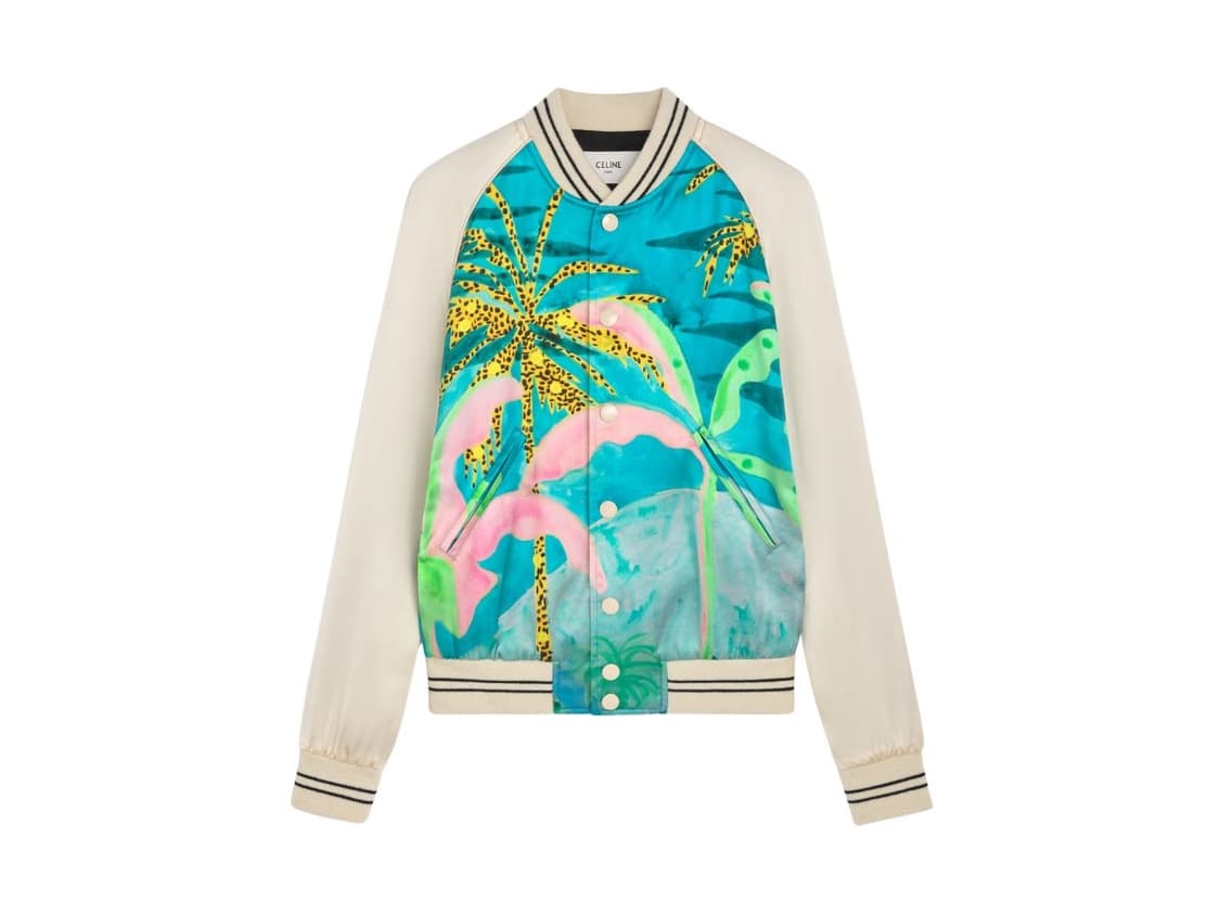 셀린느 팜트리 세틴 테디 실크 바시티자켓 48사이즈 상품이미지1