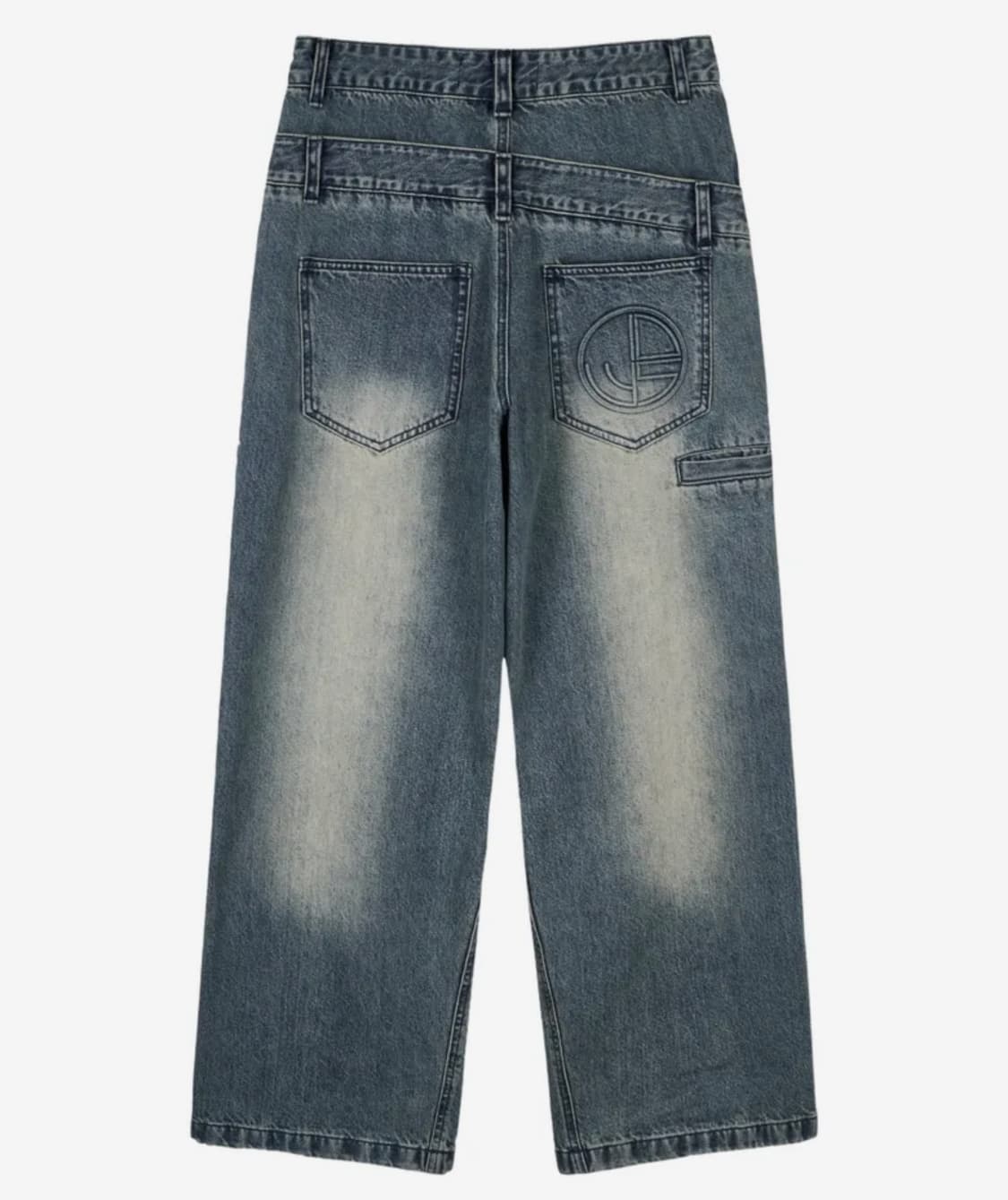 Layer Curve Denim Pants Indigo 상품이미지2