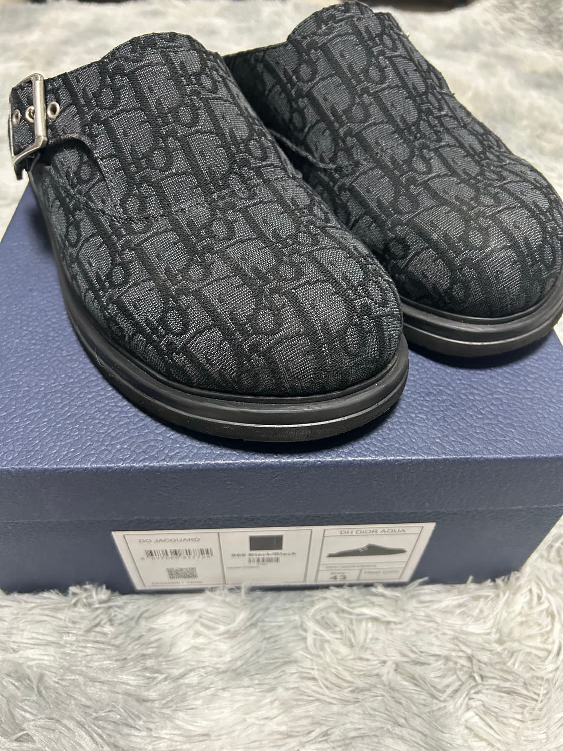 25SS 디올 아쿠아뮬 슬리퍼 43 블랙 상품이미지2