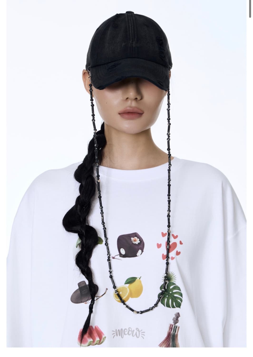 새상품) 71to96 칠하나구륙 갓끈볼캡 자개블랙 볼캡 캡 모자 상품이미지2